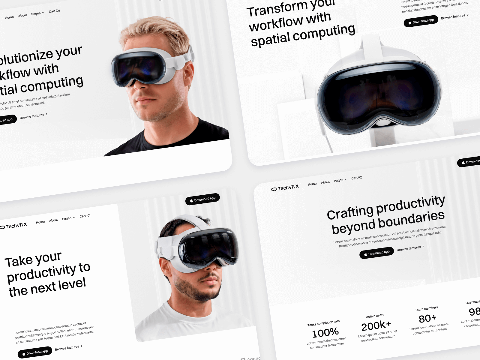 Plantilla de Realidad Virtual para Sitio Web en Webflow
