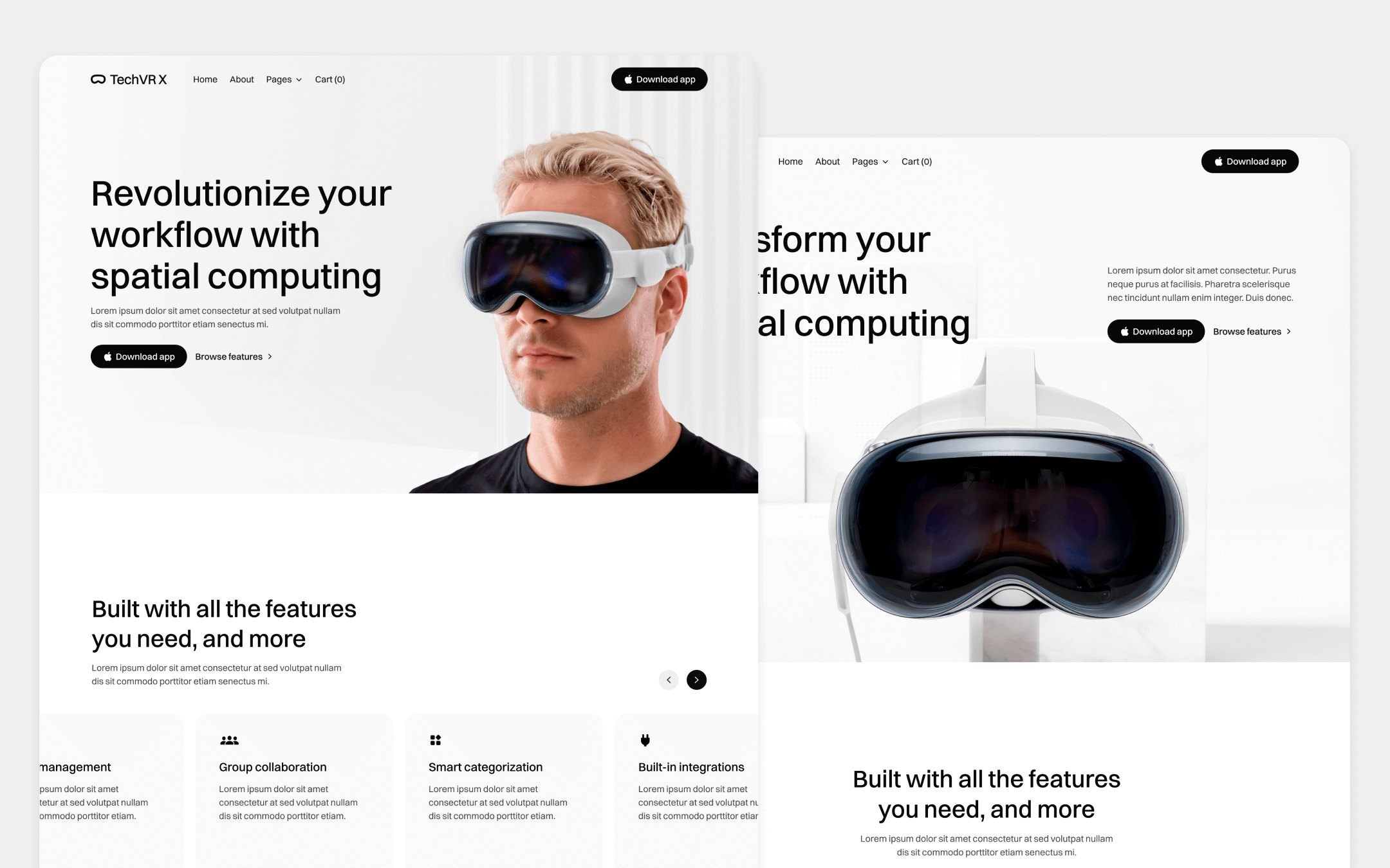 TechVR X Template para Webflow