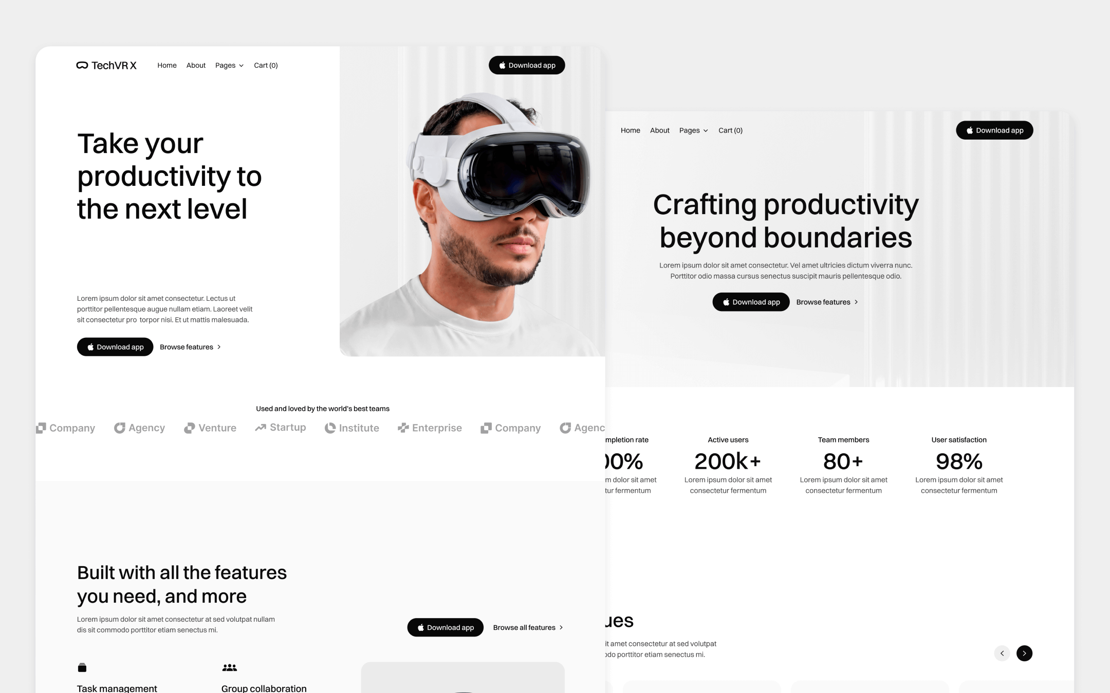 TechVR X Template para Webflow