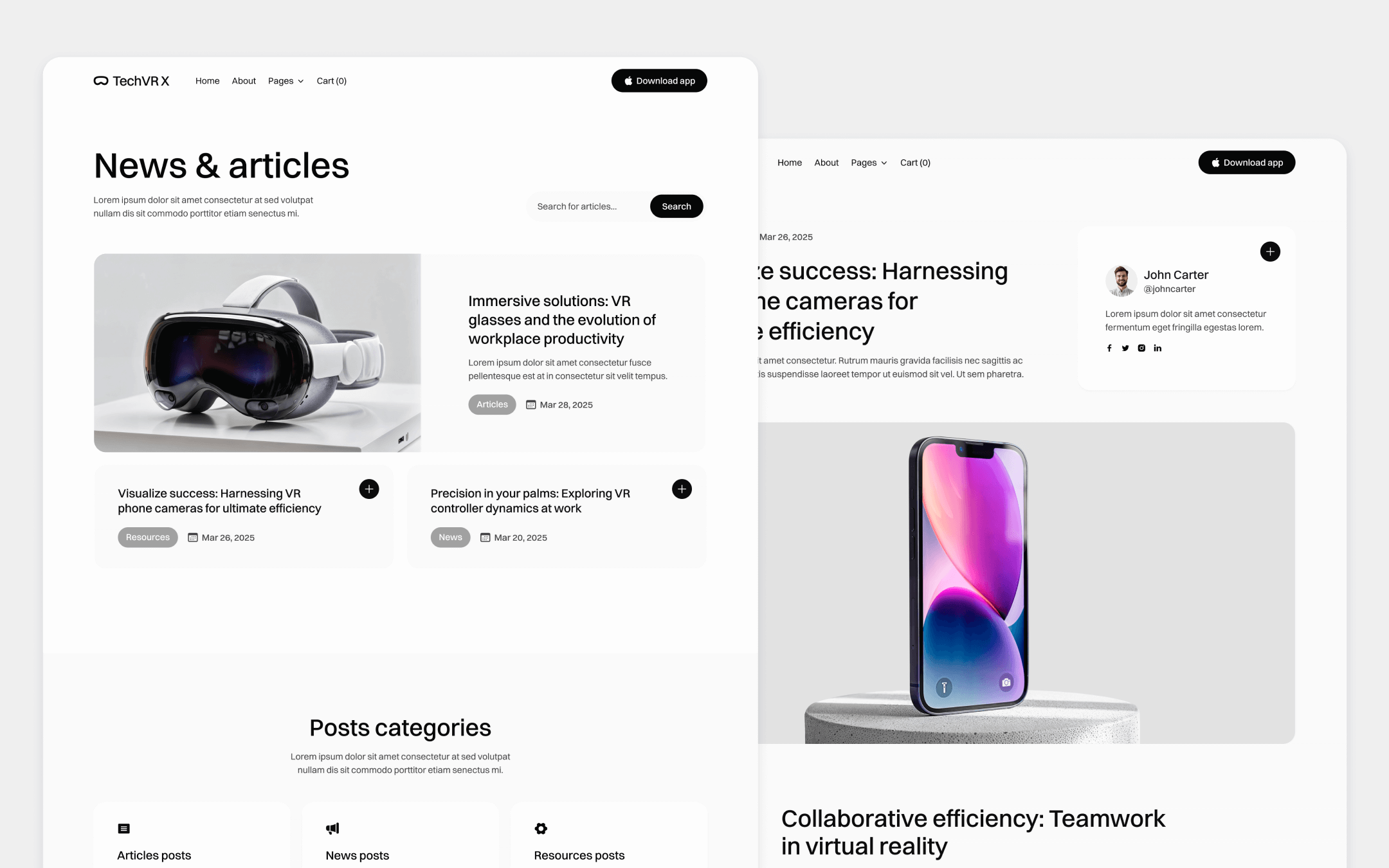 TechVR X Template para Webflow