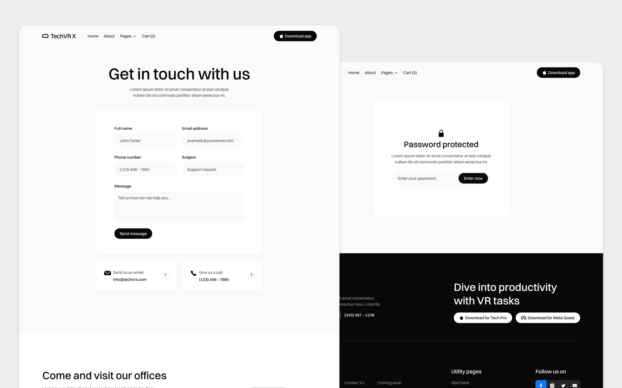TechVR X Template para Webflow