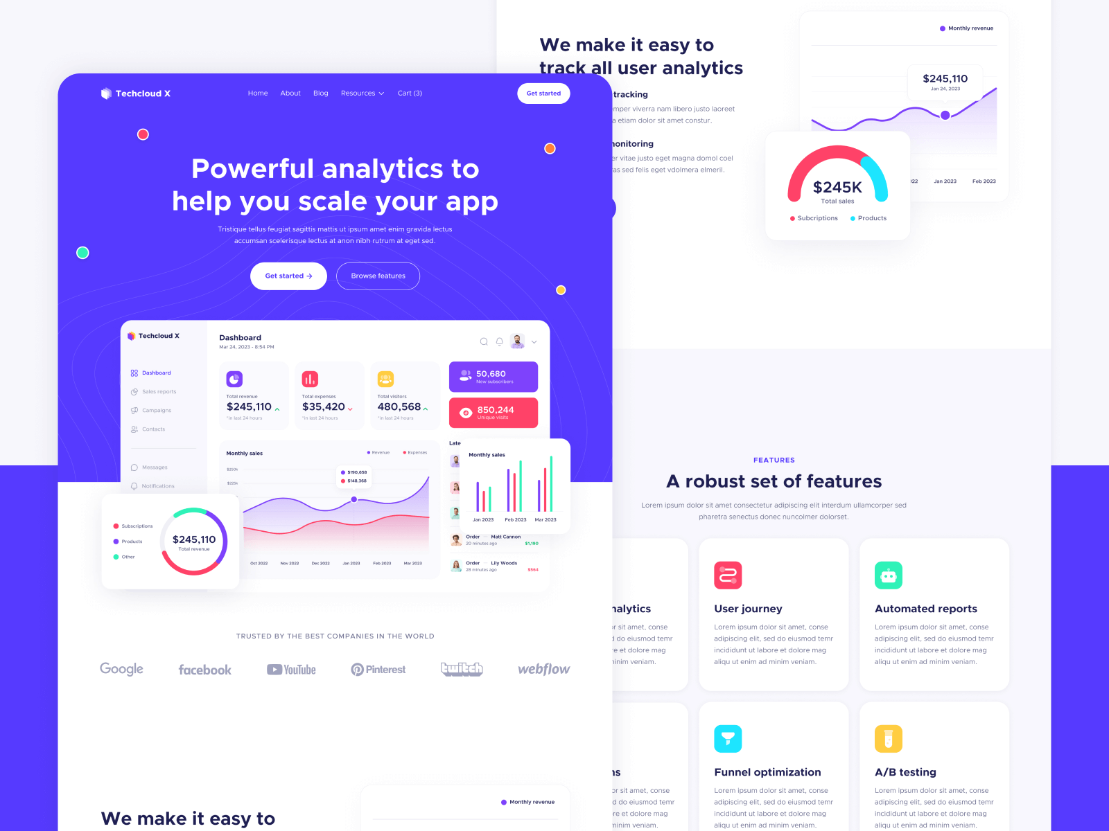 Template de Empresa SaaS Moderna para Webflow