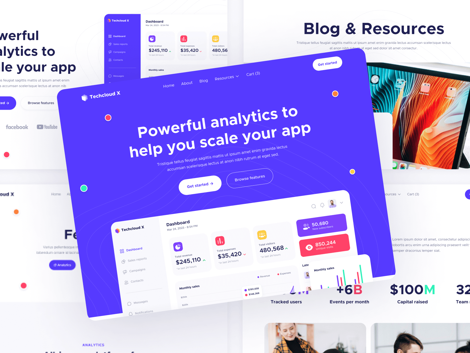 Plantilla de Empresa SaaS Moderna para Webflow