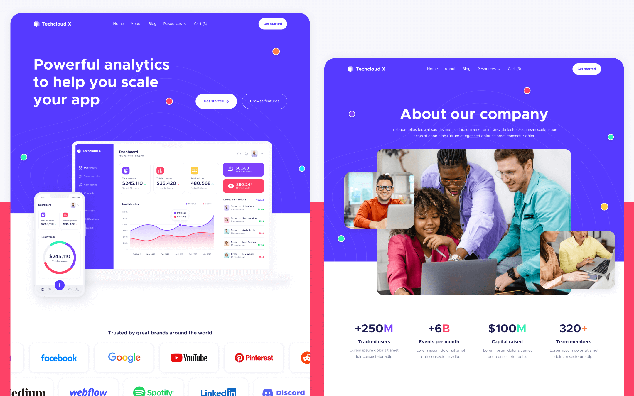 Techcloud X Template para Webflow