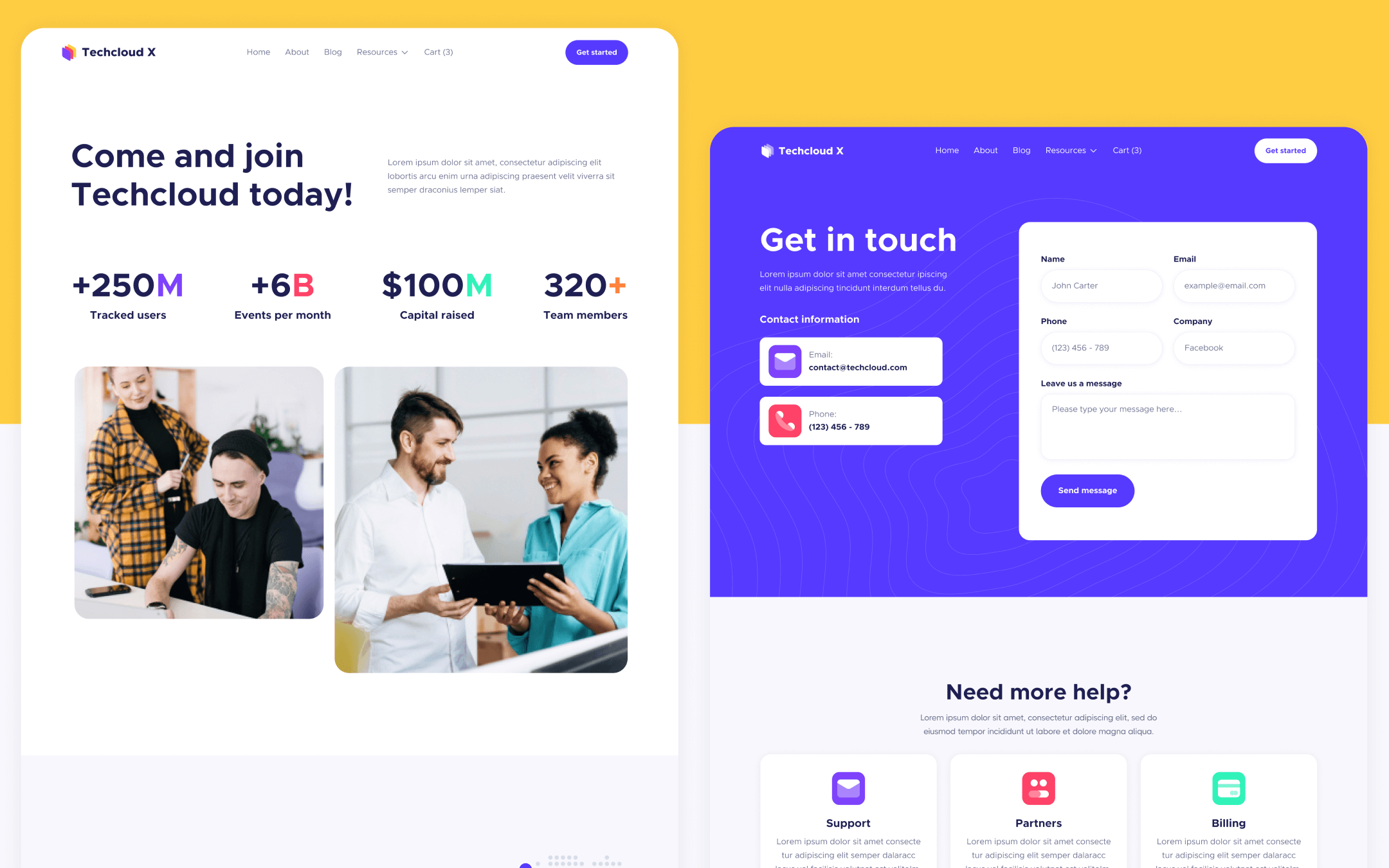 Techcloud X Template para Webflow