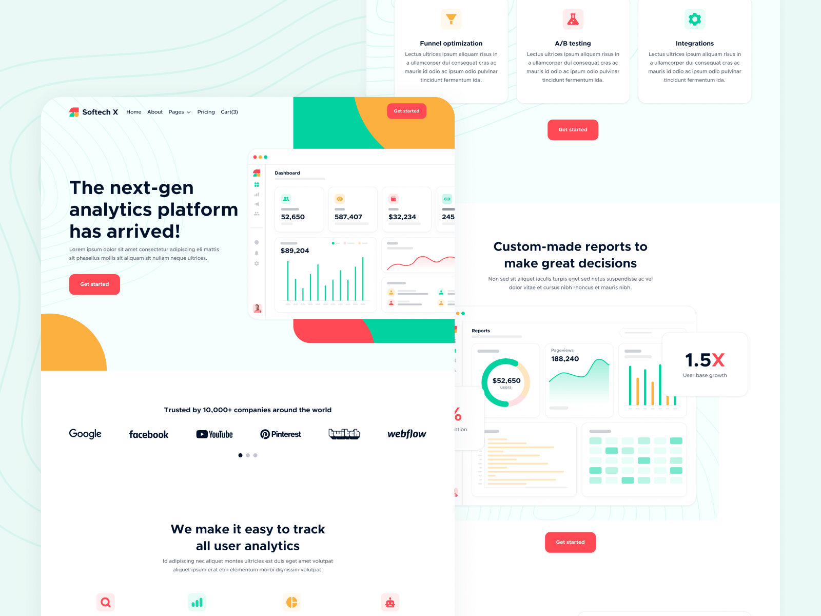 Plantilla de SaaS de Tecnología para Webflow