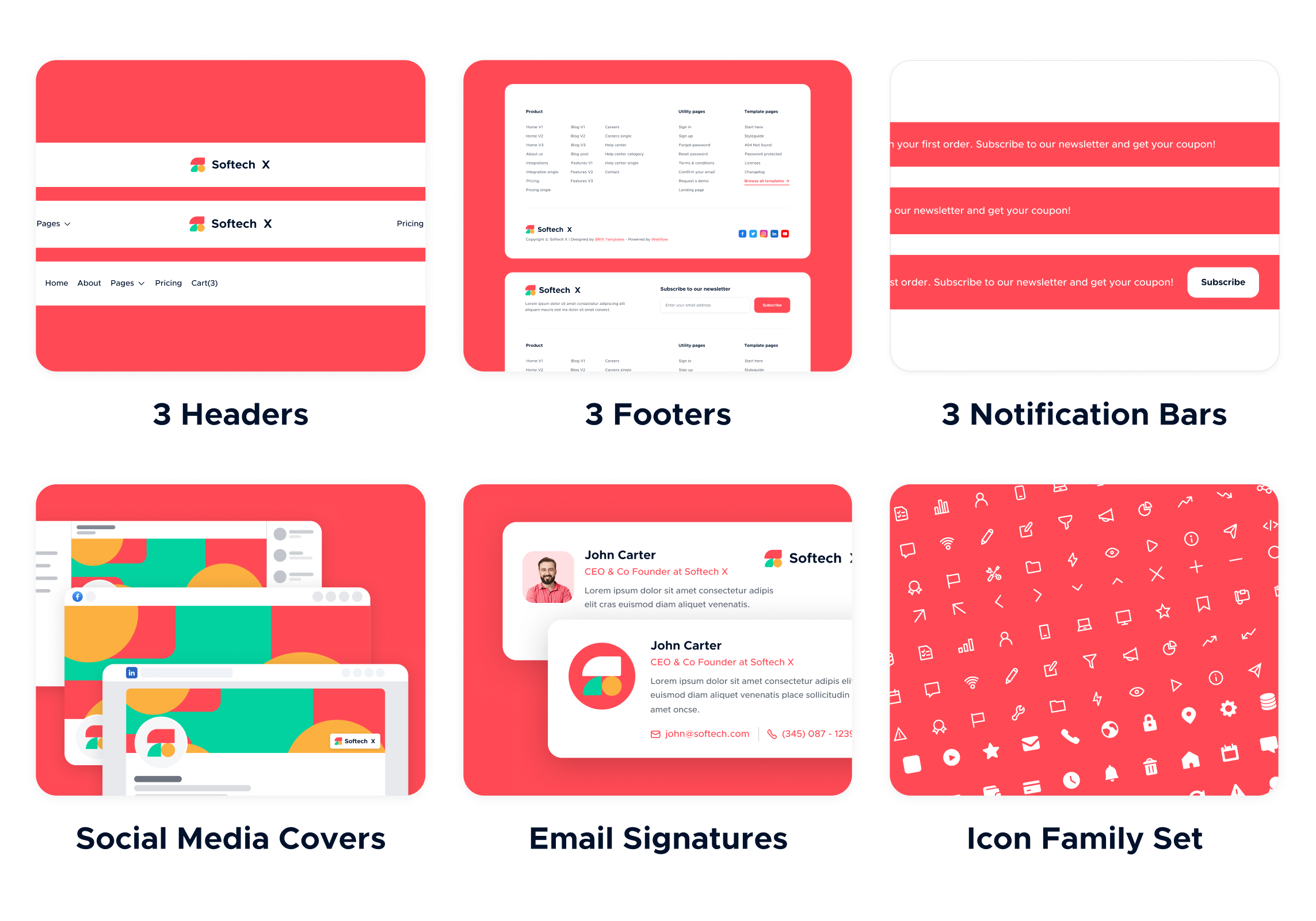 Softech Modern SaaS Webflow Template Benefits