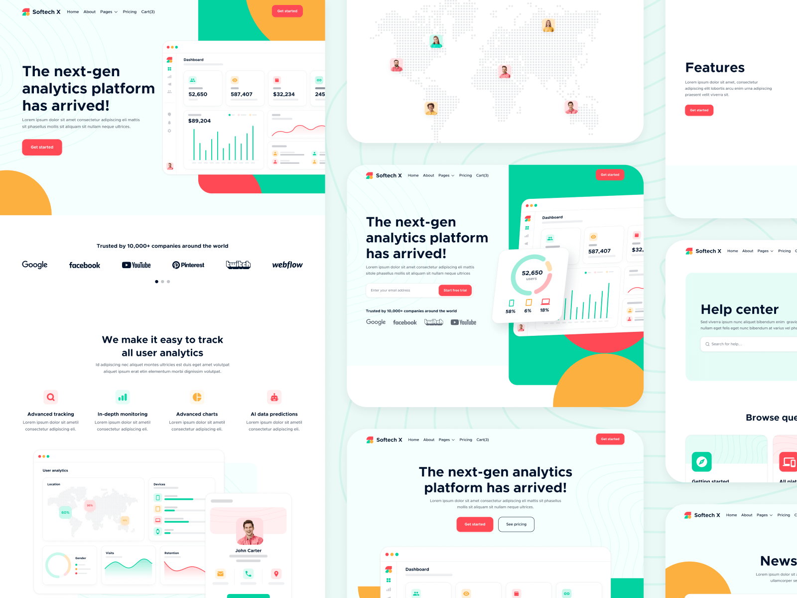 Plantilla para Webflow de SaaS de Tecnología