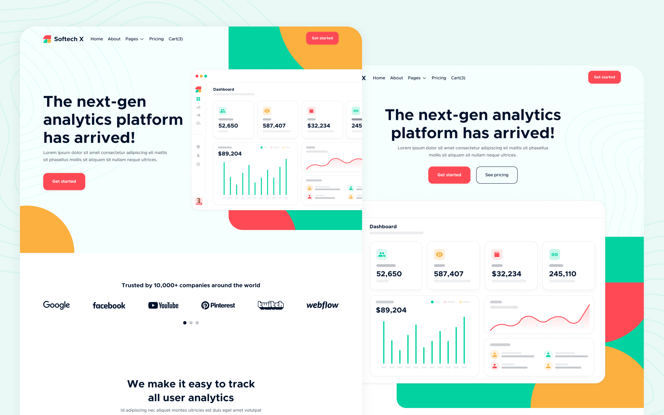 Plantilla de SaaS de Tecnología para Webflow