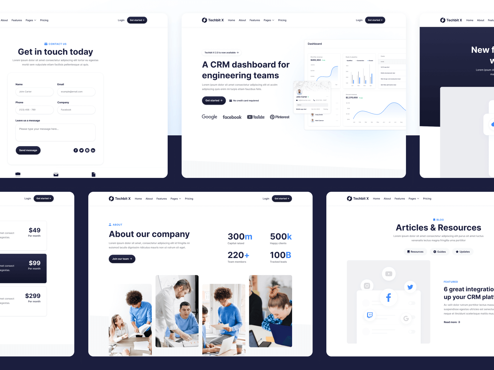 Plantilla para Webflow de SaaS Empresarial