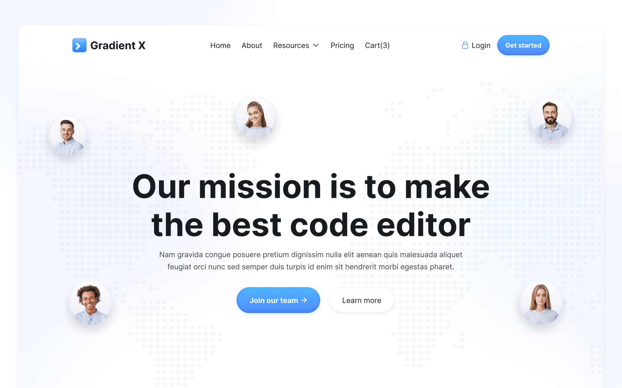 Gradient X Template para Webflow