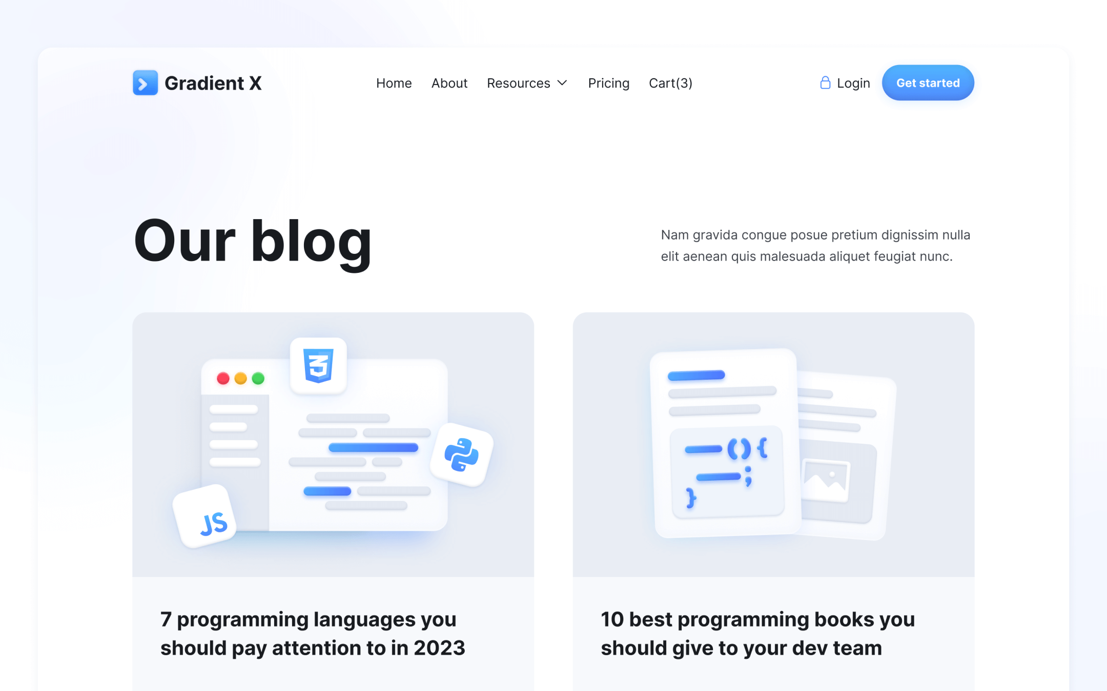 Gradient X Template para Webflow
