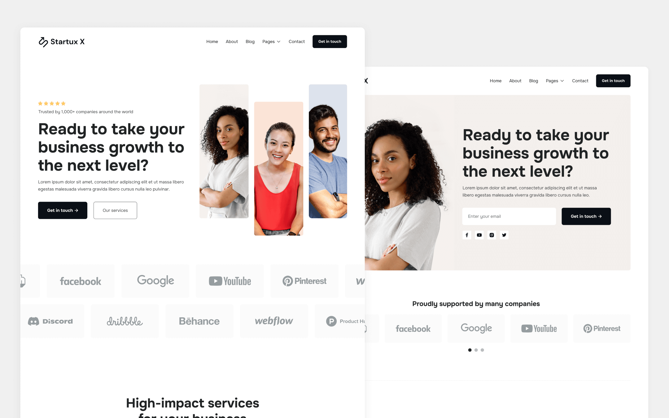 Plantilla de Startup Minimalista para Webflow