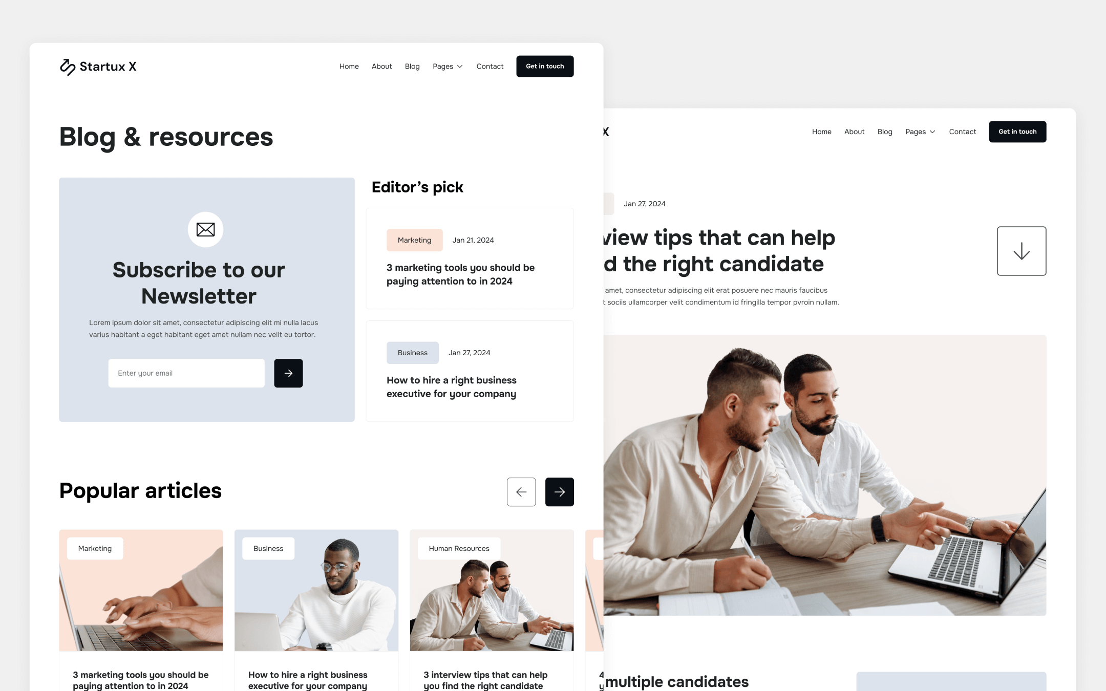 Startux X Template para Webflow