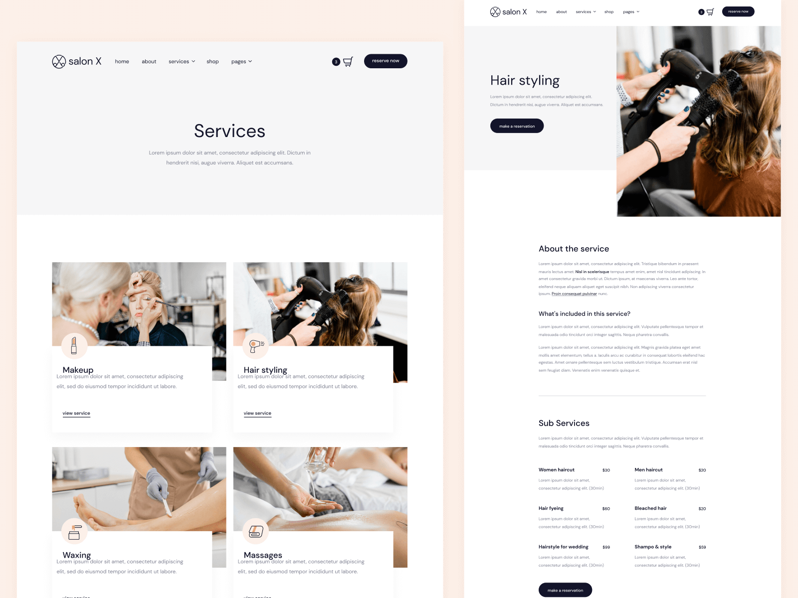 Plantilla de Estética para Webflow