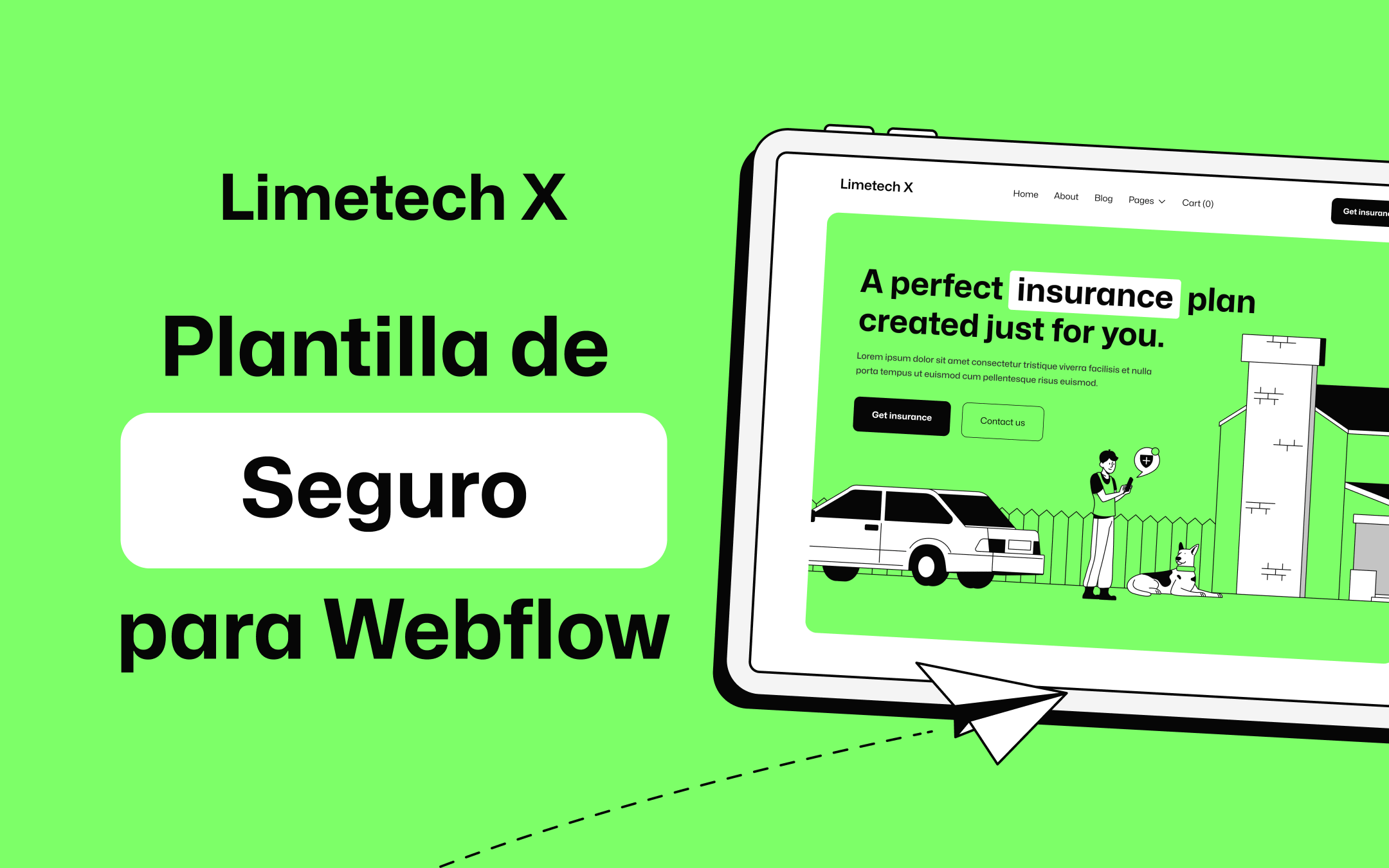 Plantilla de Seguro para Webflow