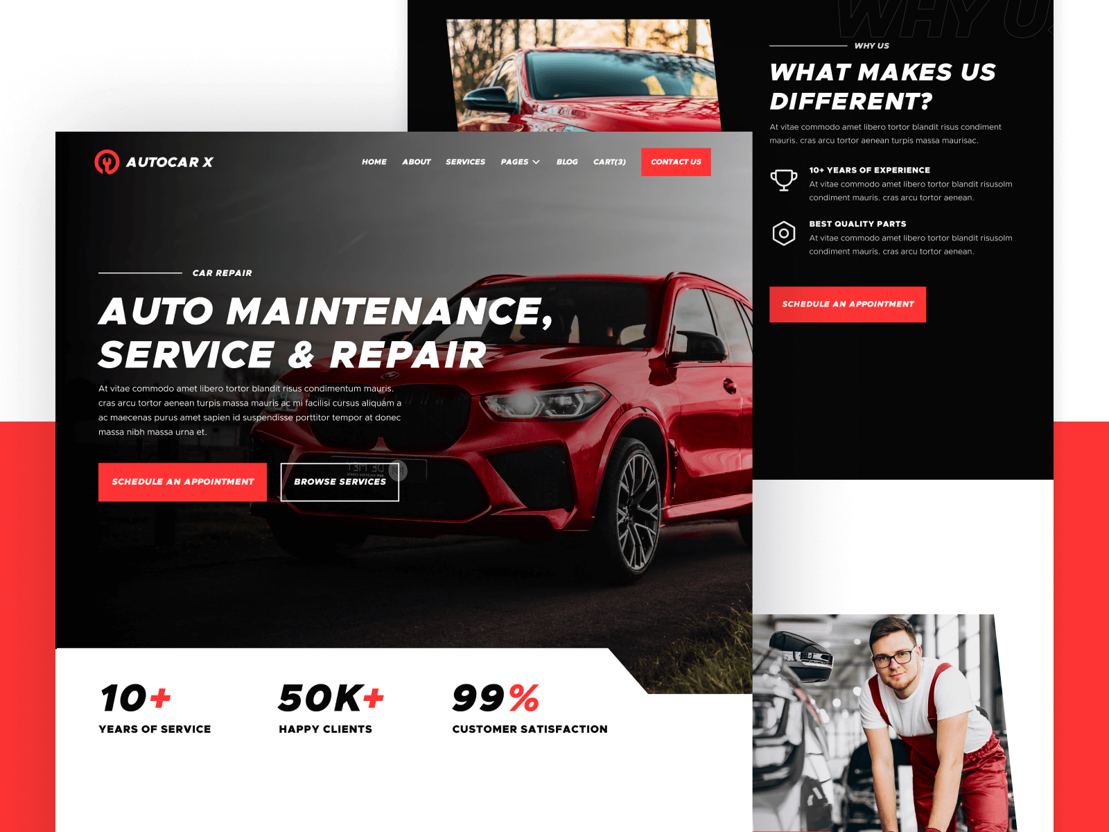 Template de Taller Mecánico para Webflow