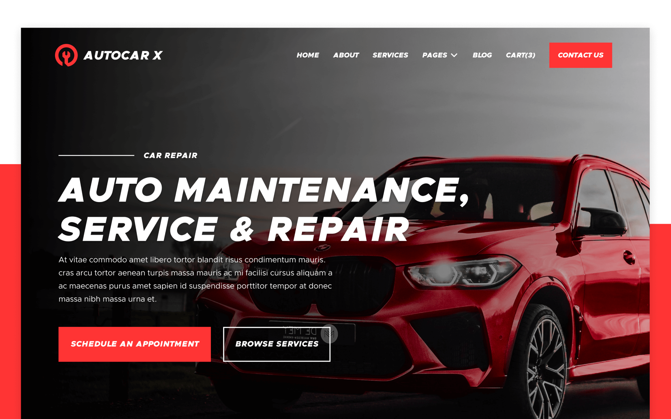 Plantilla de Servicio Automotriz para Webflow