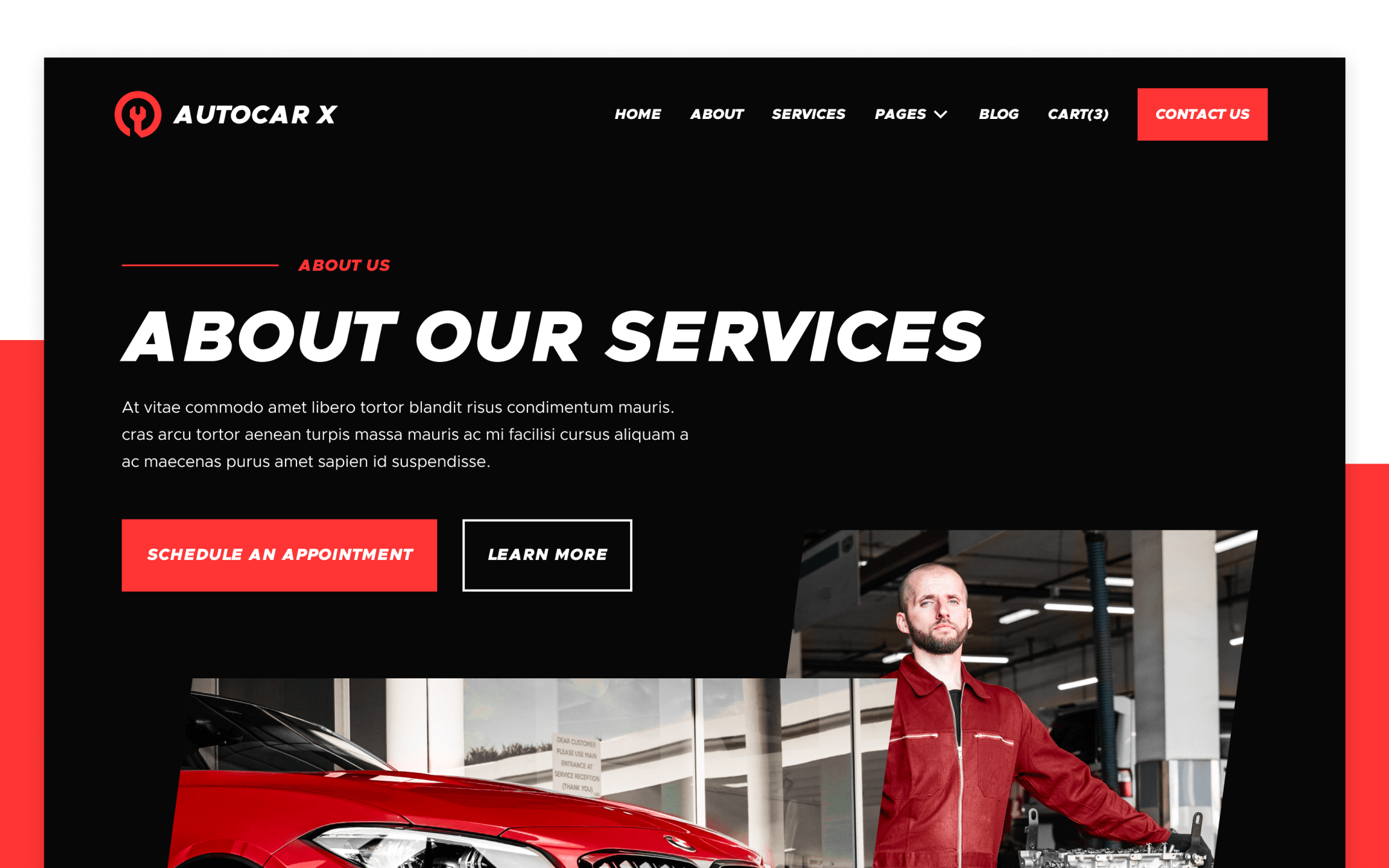 Autocar X Template para Webflow