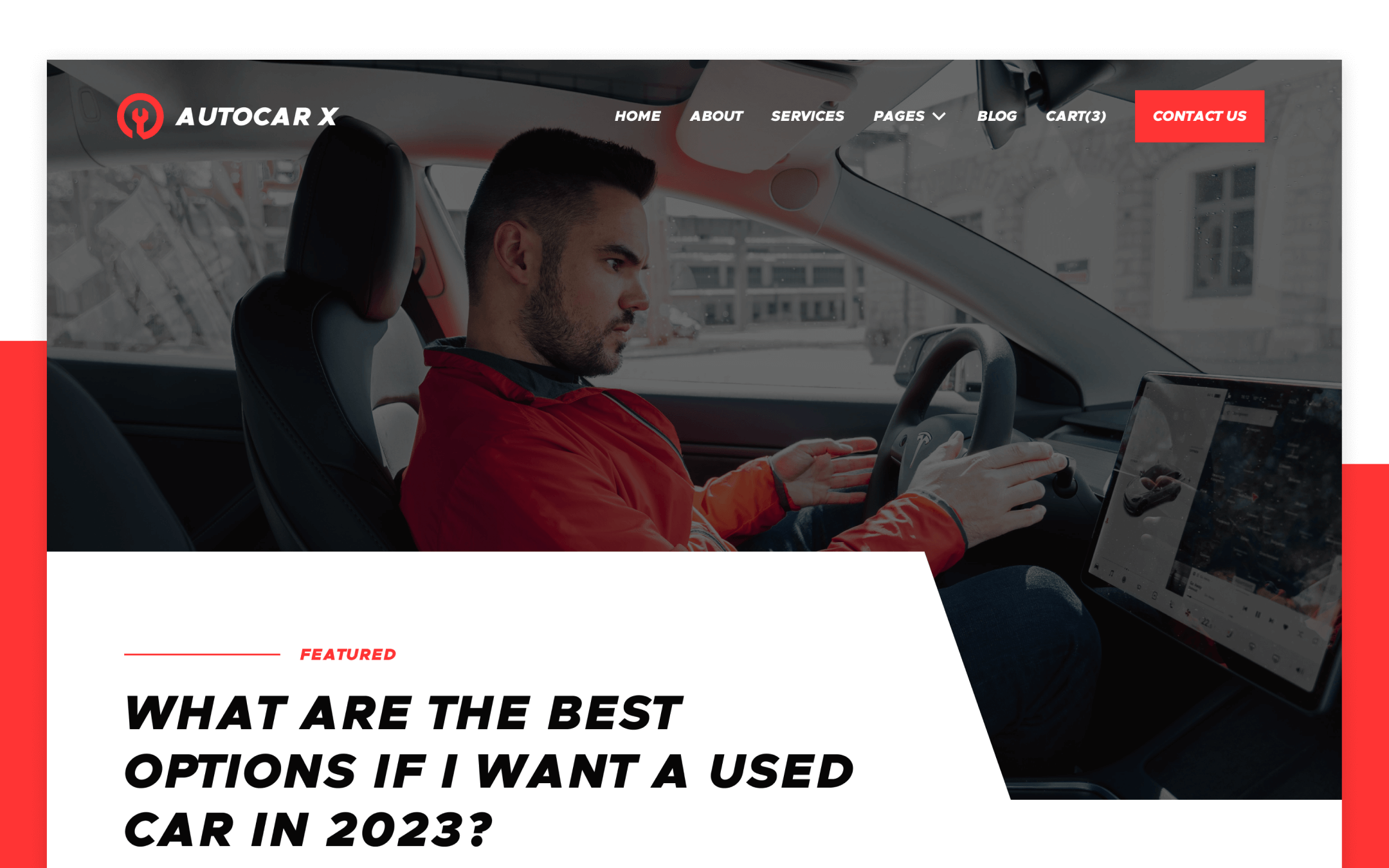 Autocar X Template para Webflow