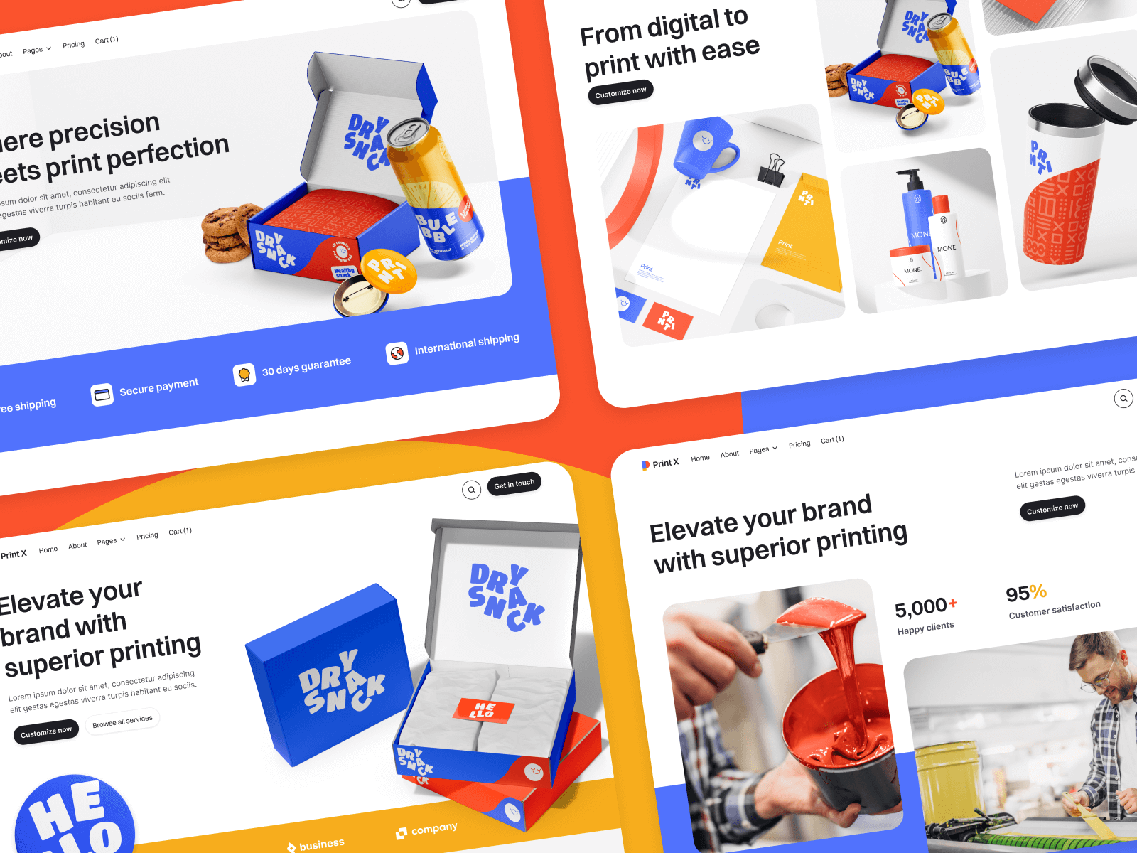 Plantilla para Webflow de Servicios de Impresión