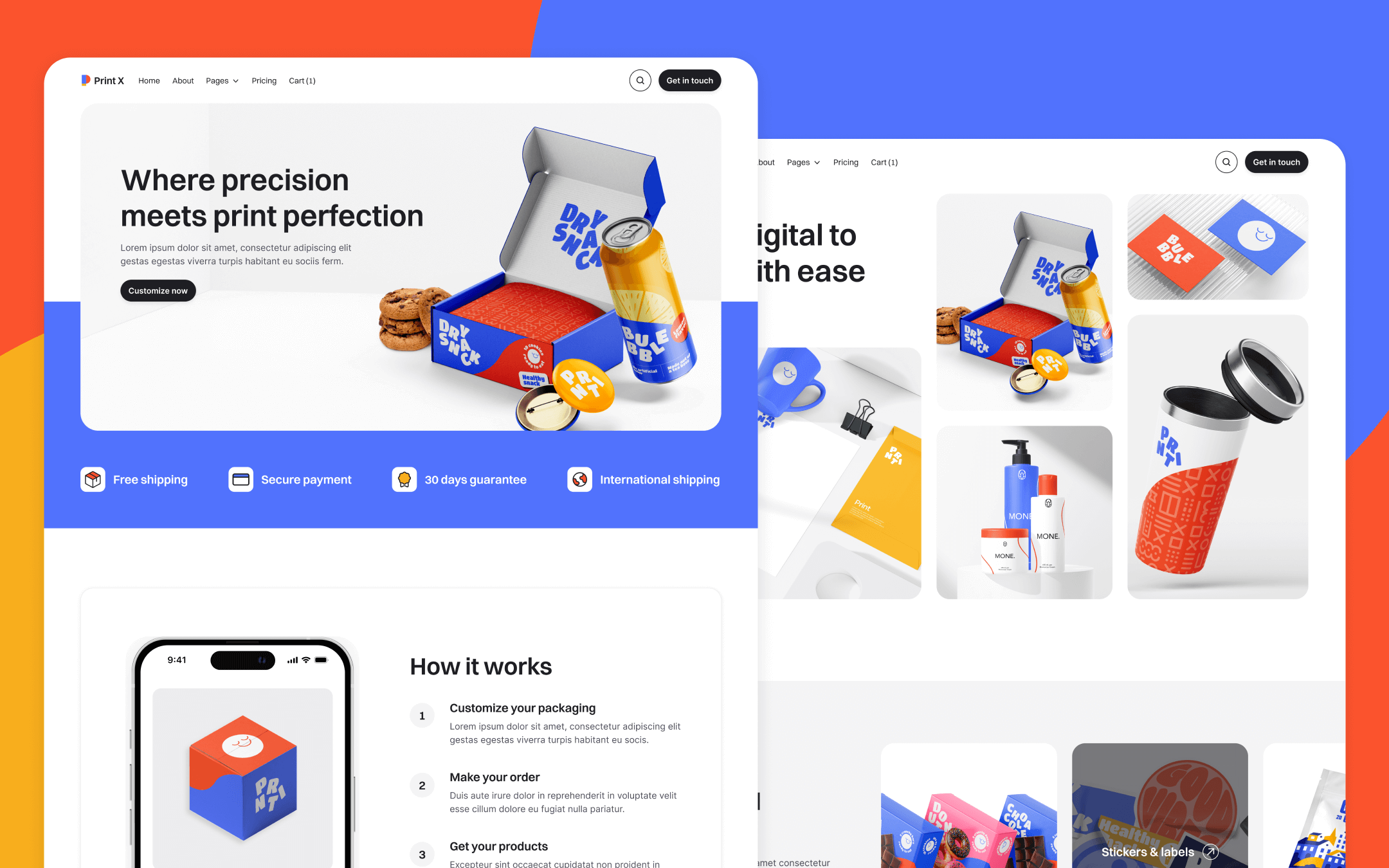 Print X Template para Webflow