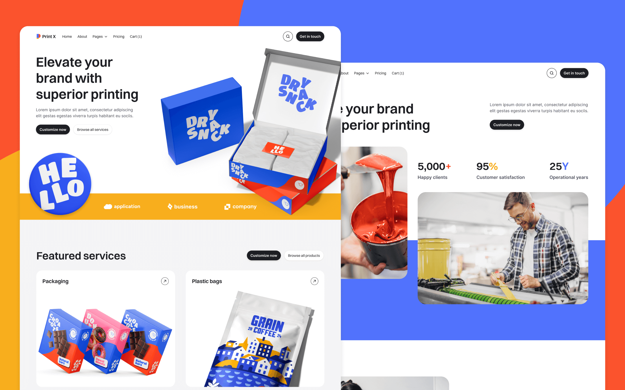 Print X Template para Webflow