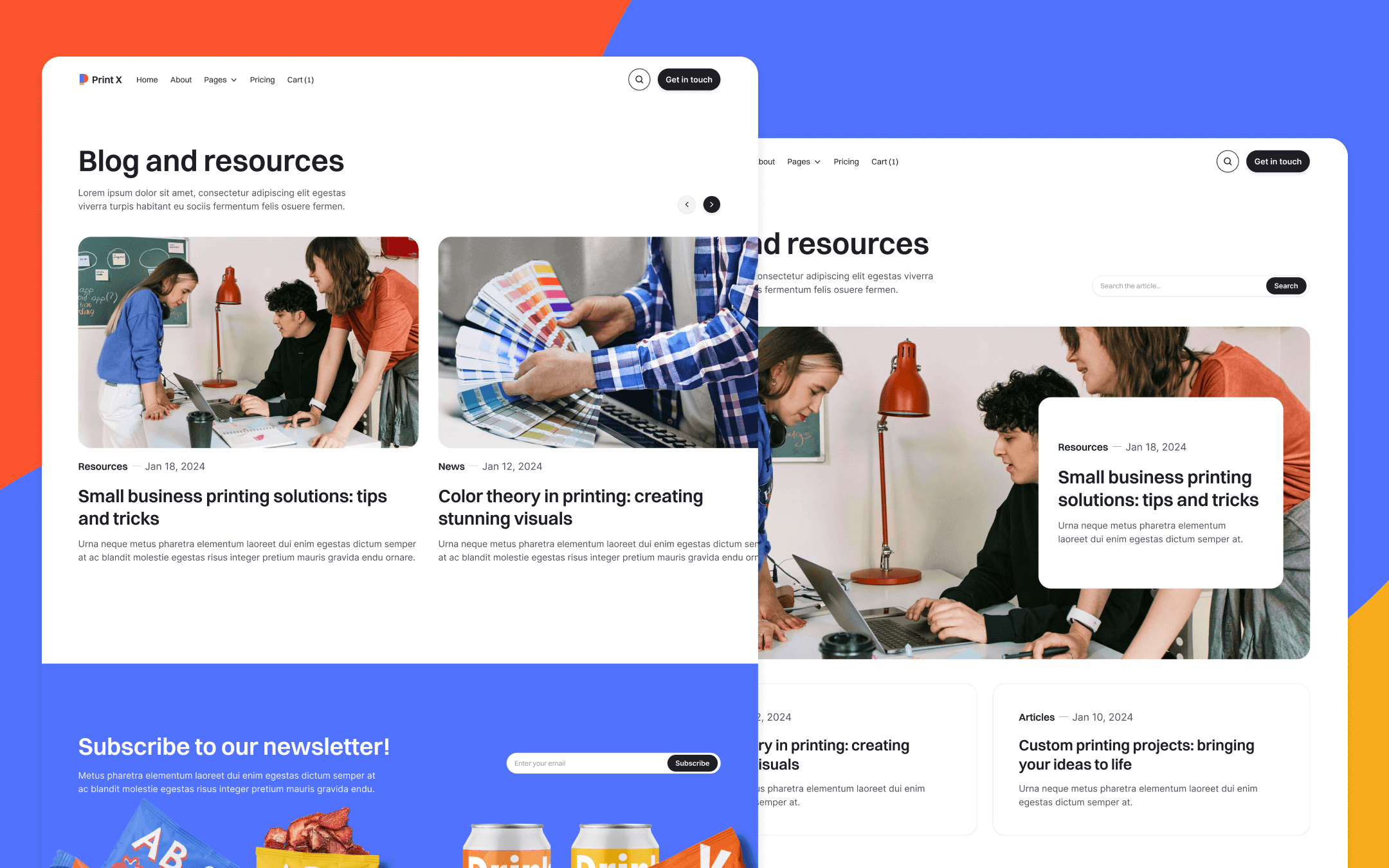 Print X Template para Webflow