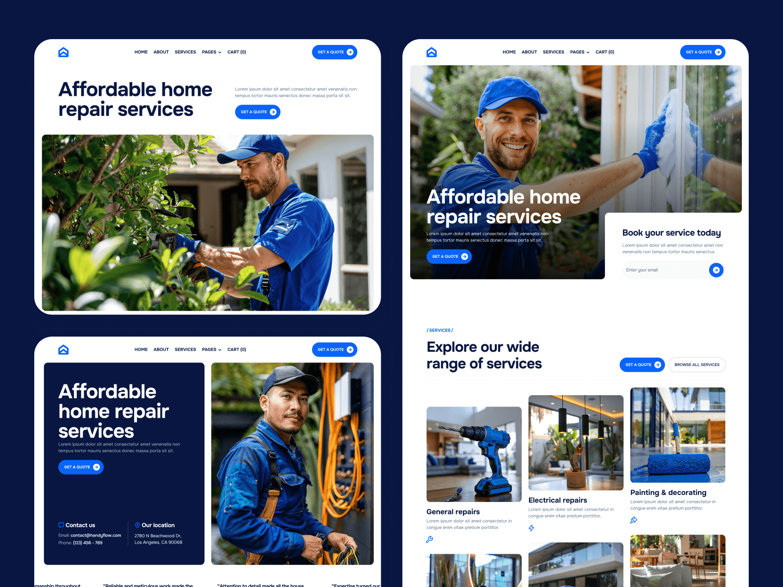 Plantilla para Webflow de Servicios de Reparación