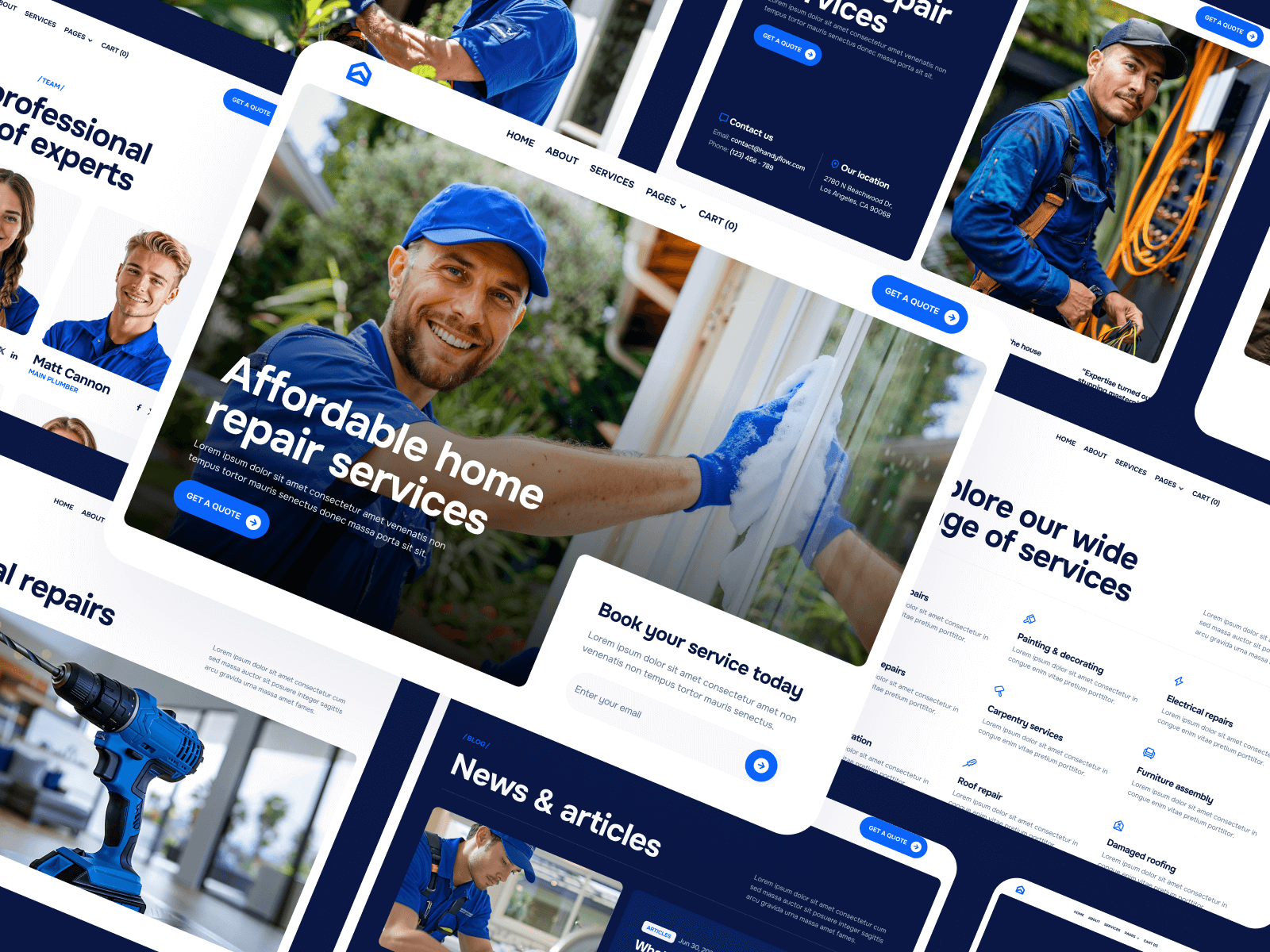 Plantilla de Handyman para Sitio Web en Webflow