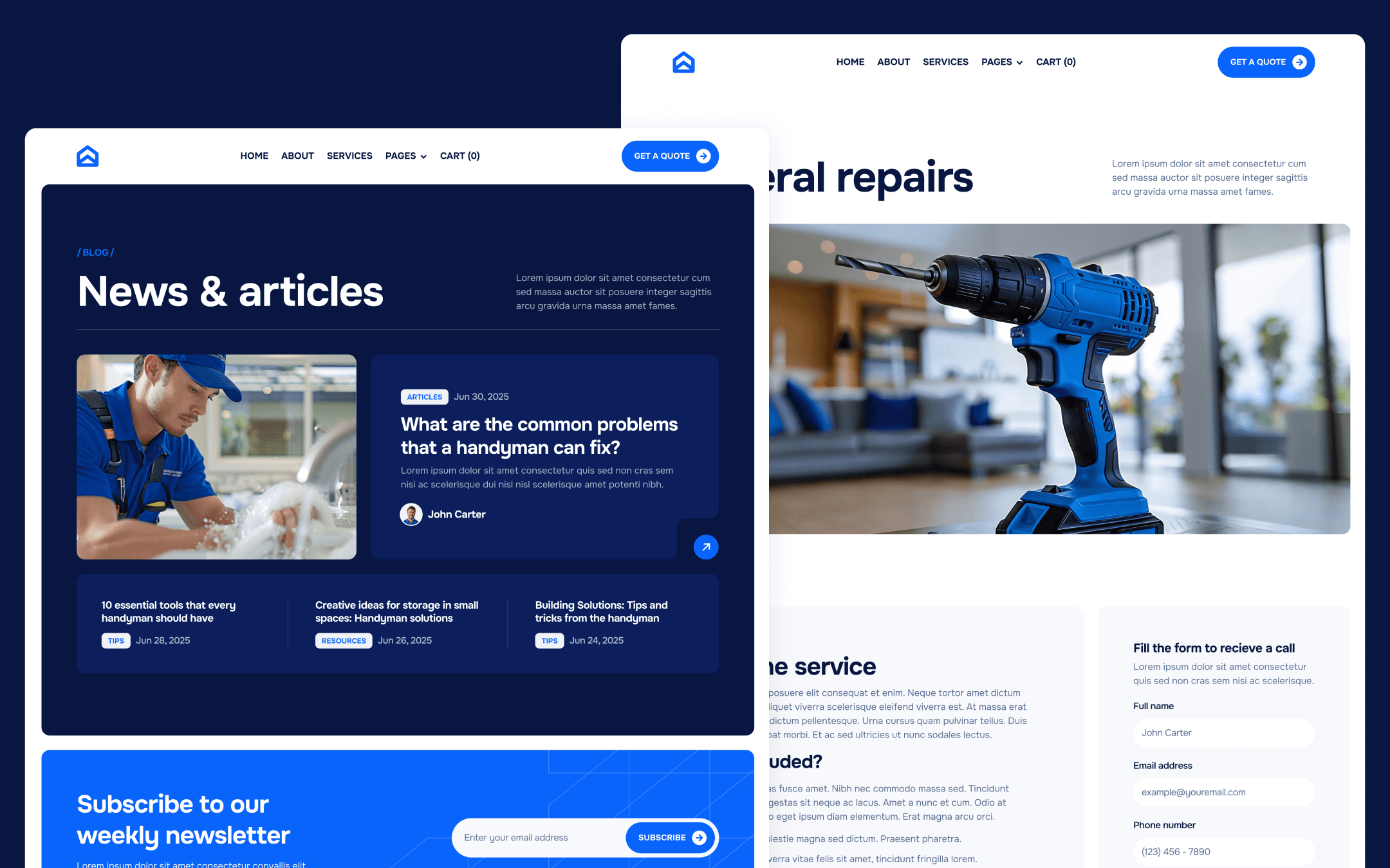 Handyflow Template para Webflow