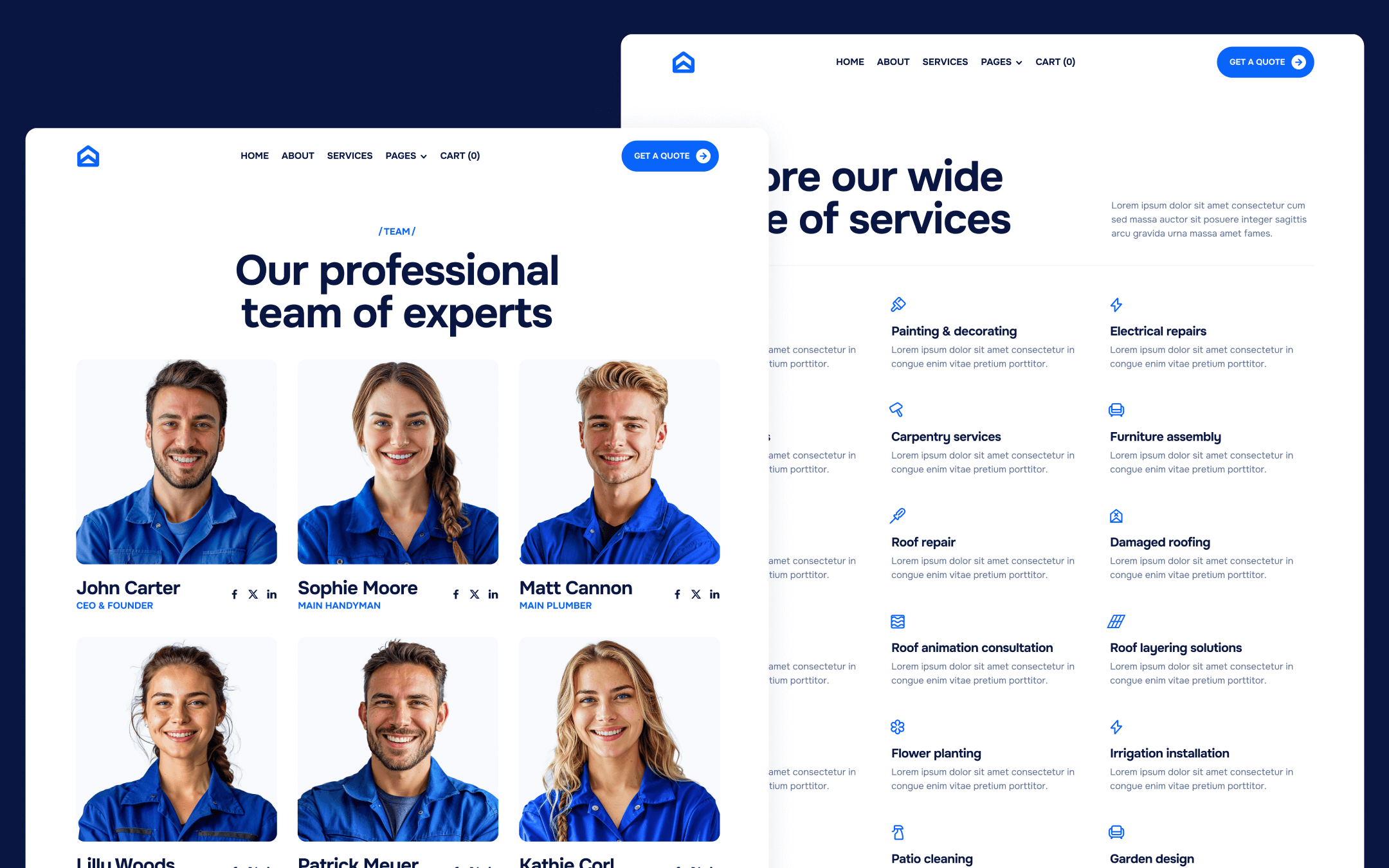 Handyflow Template para Webflow
