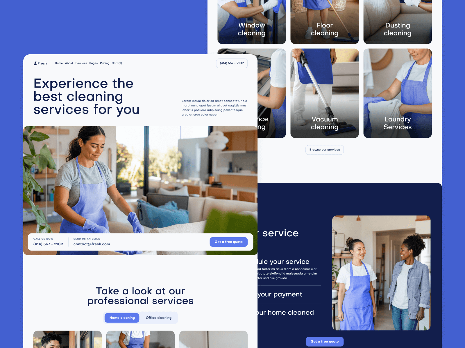 Template de Limpieza Profesional para Webflow