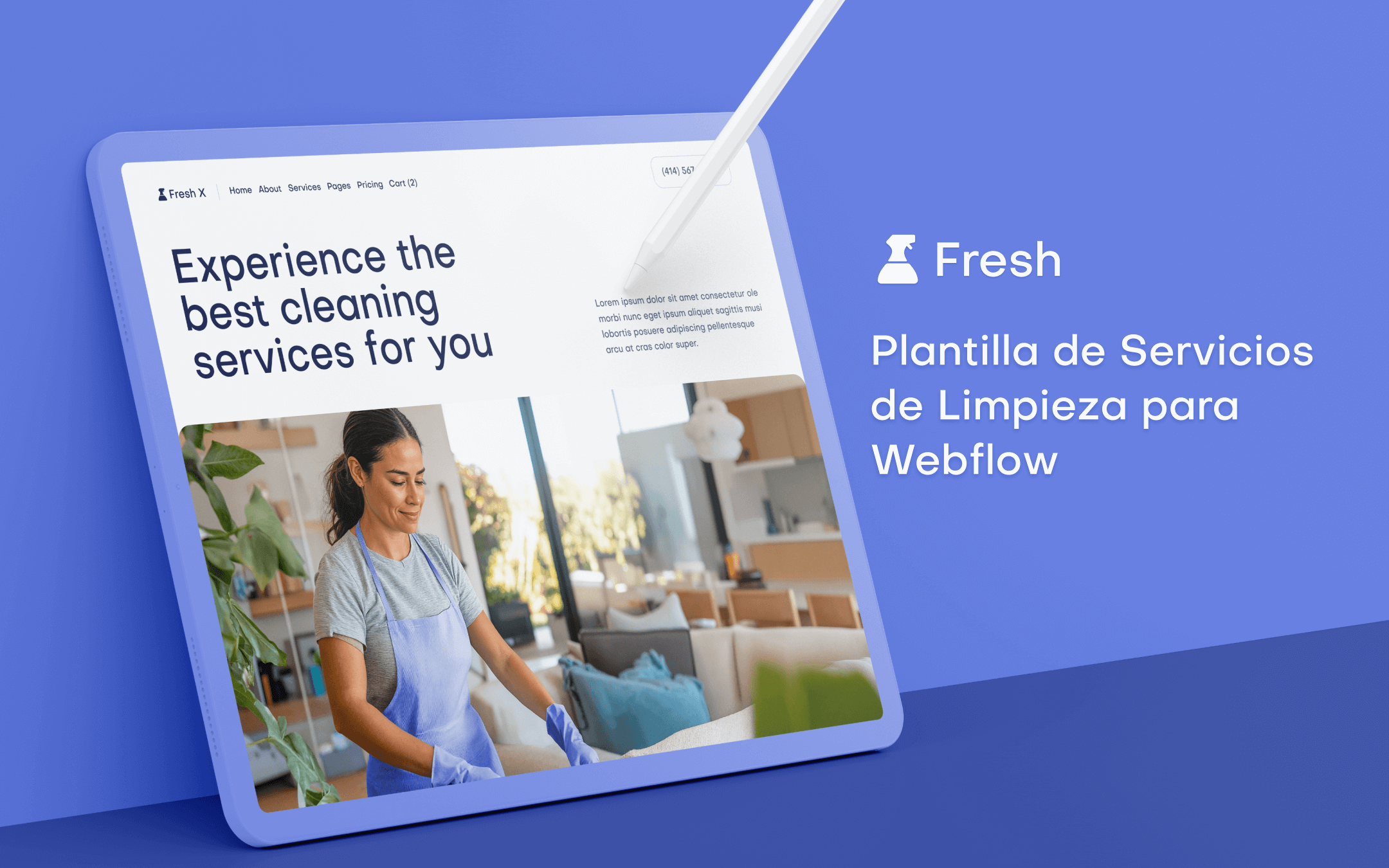Plantilla de Servicios de Limpieza para Webflow