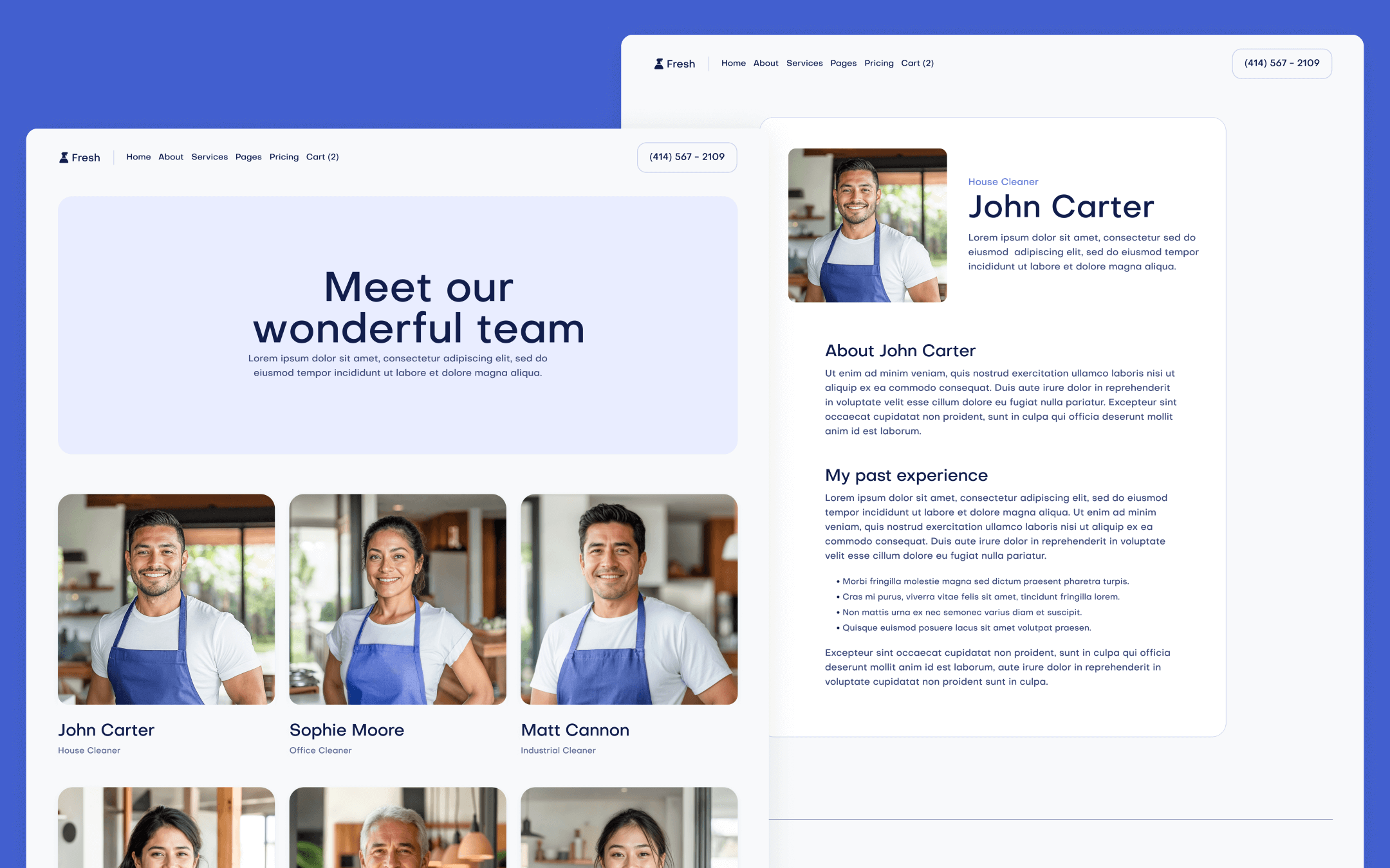 Fresh Template para Webflow