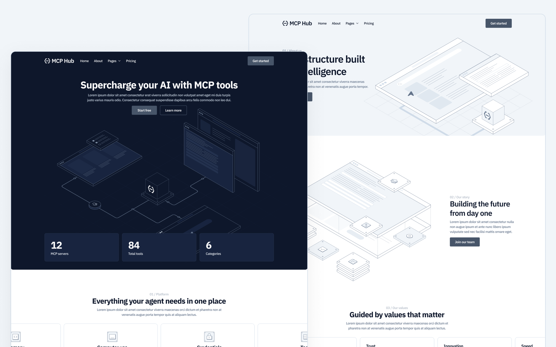 MCP Hub Template para Webflow