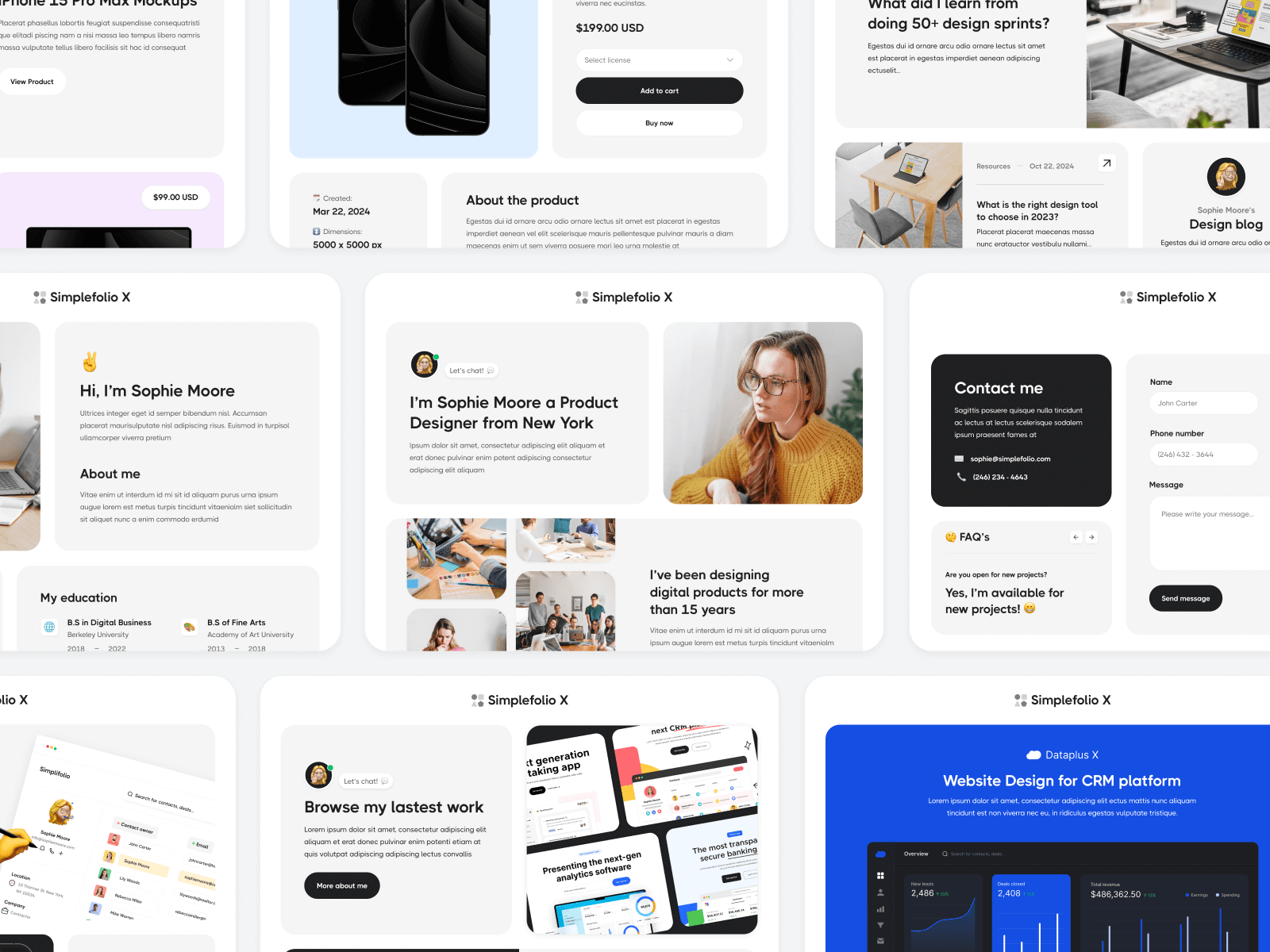 Plantilla de Portafolio de Diseñadores para Sitio Web en Webflow