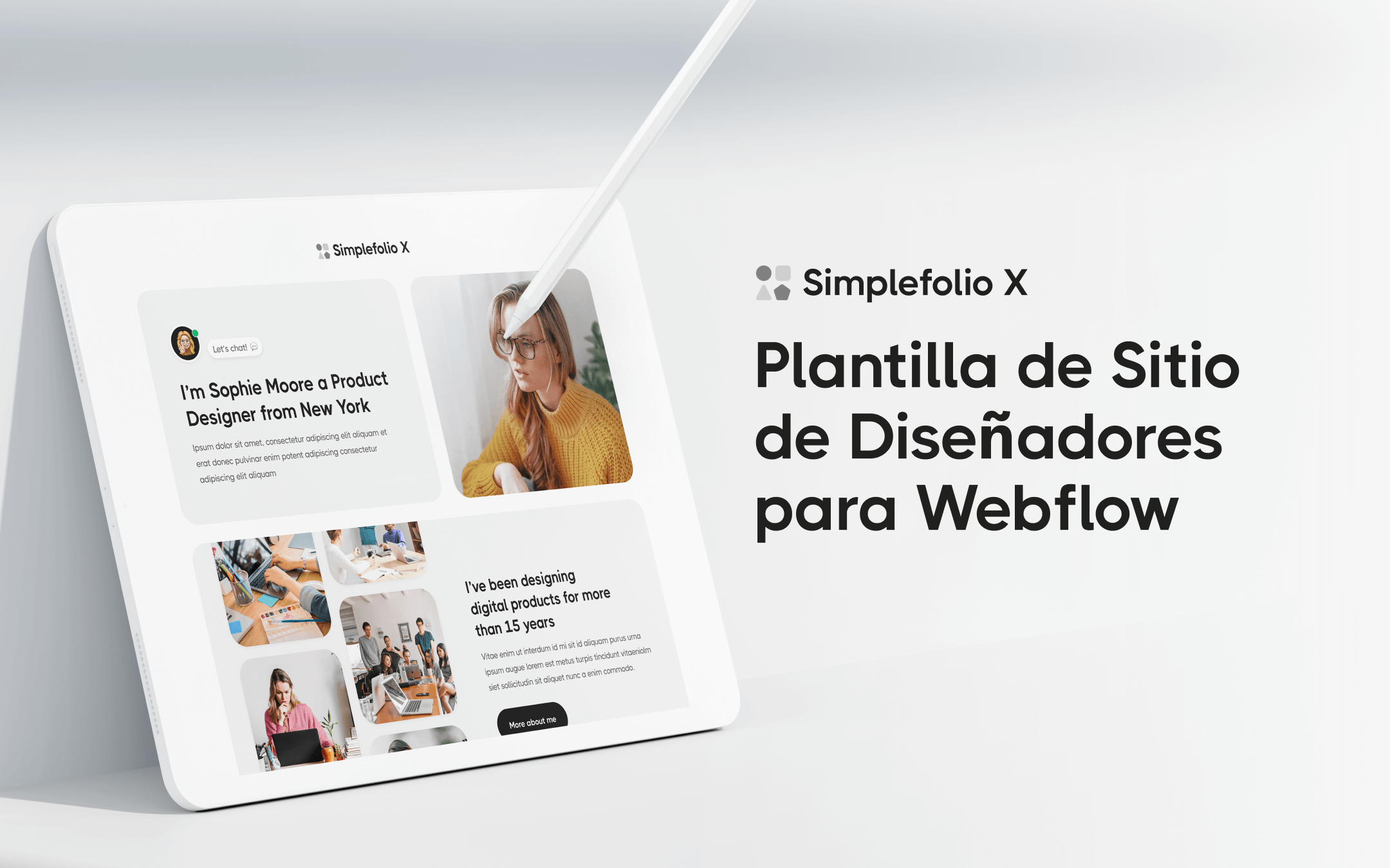 Plantilla de Sitio de Diseñadores para Webflow