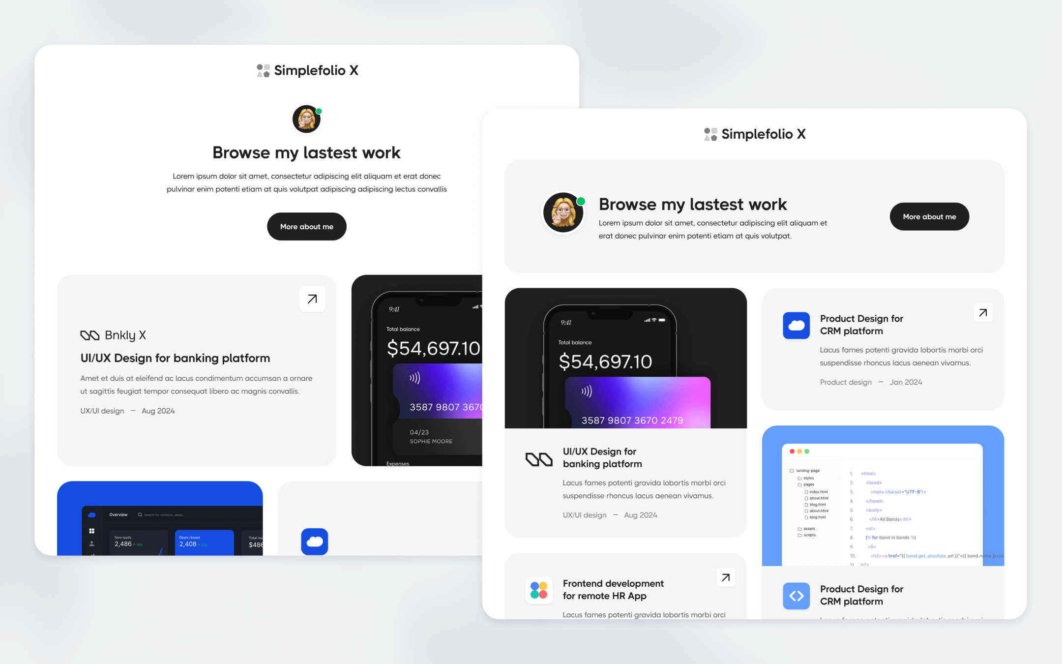 Simplefolio X Template para Webflow