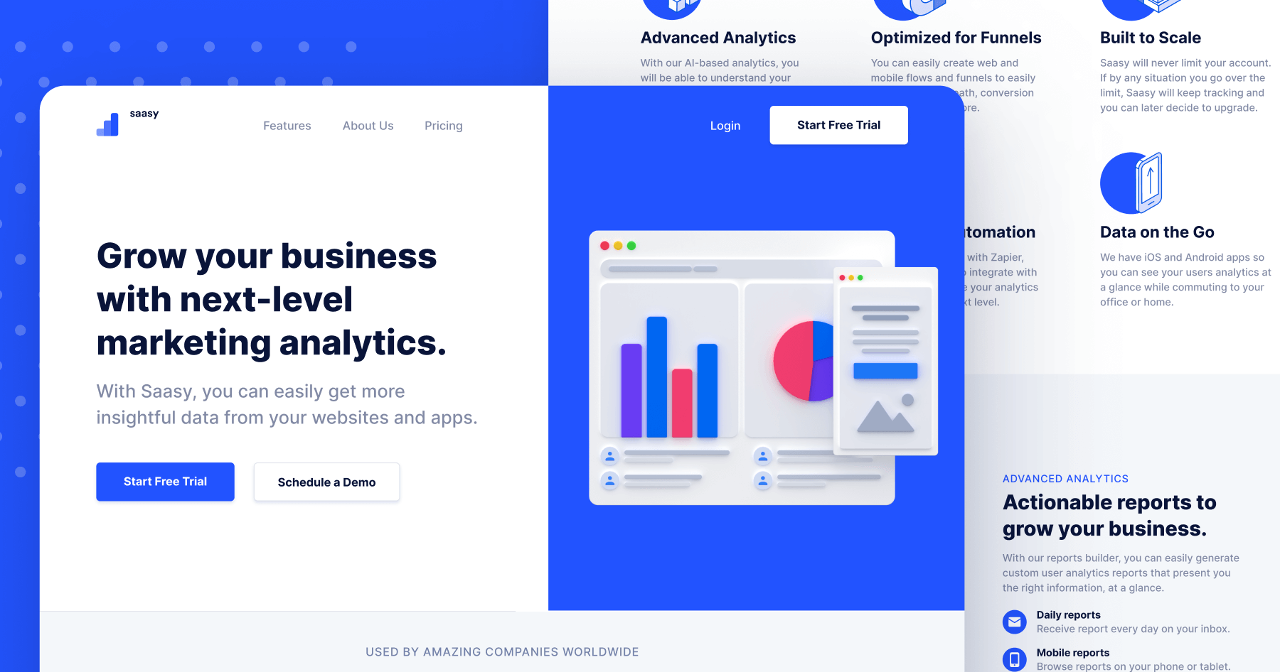 Plantilla de Software como Servicio para Webflow