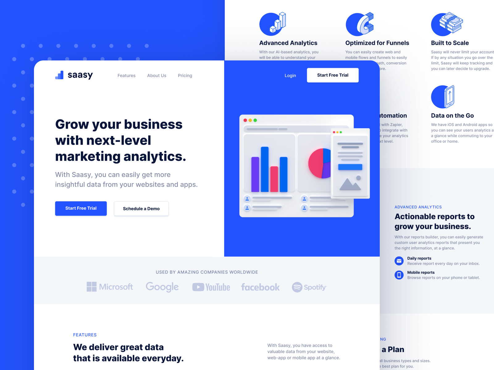 Plantilla de Software como Servicio para Webflow
