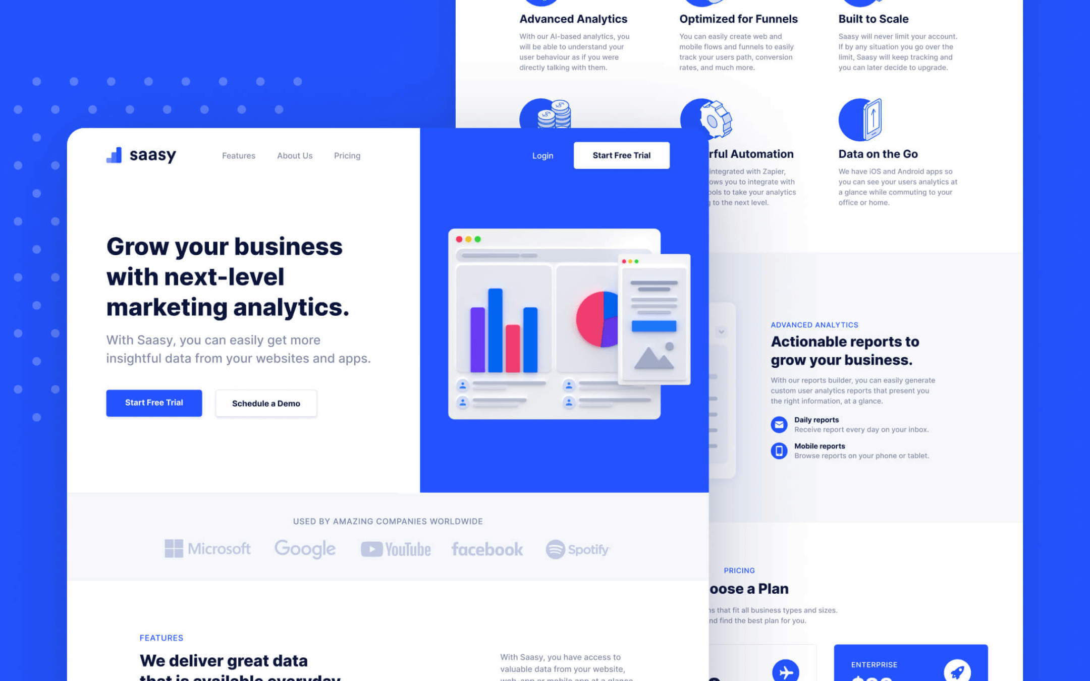 Plantilla de Software como Servicio para Webflow