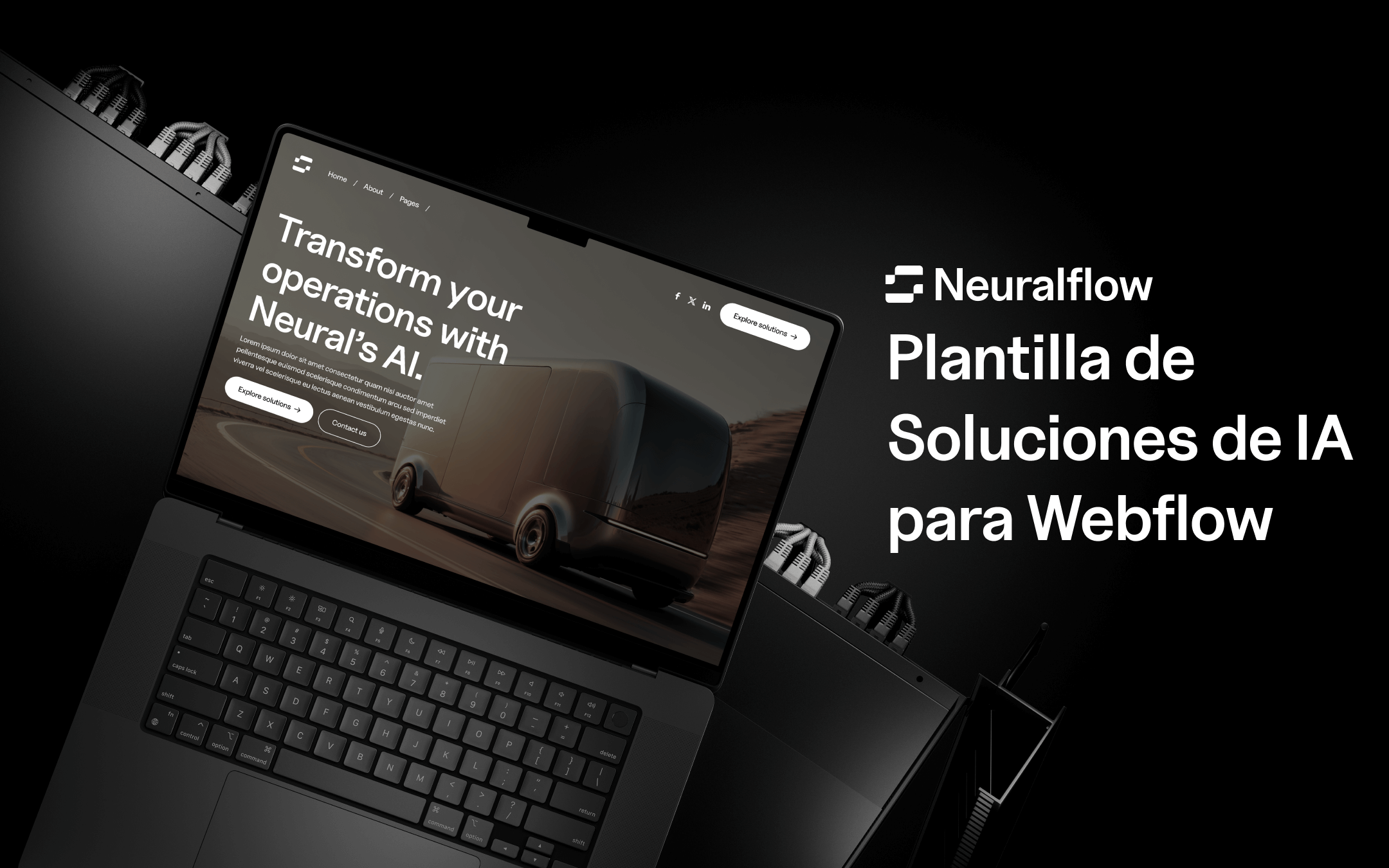 Plantilla de Soluciones de IA para Webflow