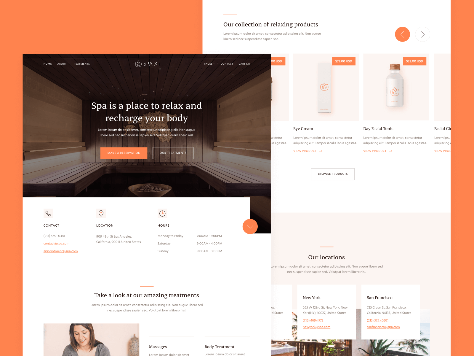 Template de Centro de Relajación para Webflow