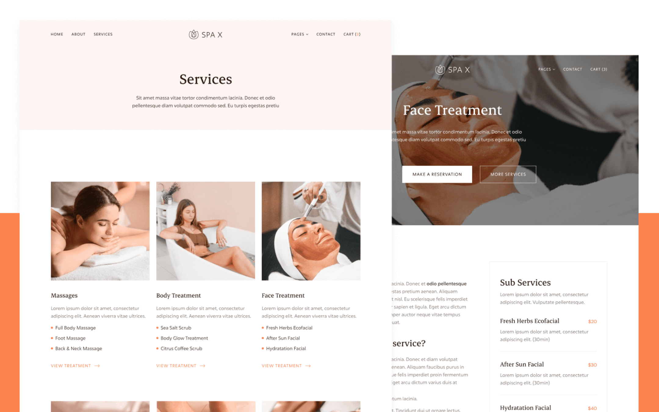 Spa X Template para Webflow