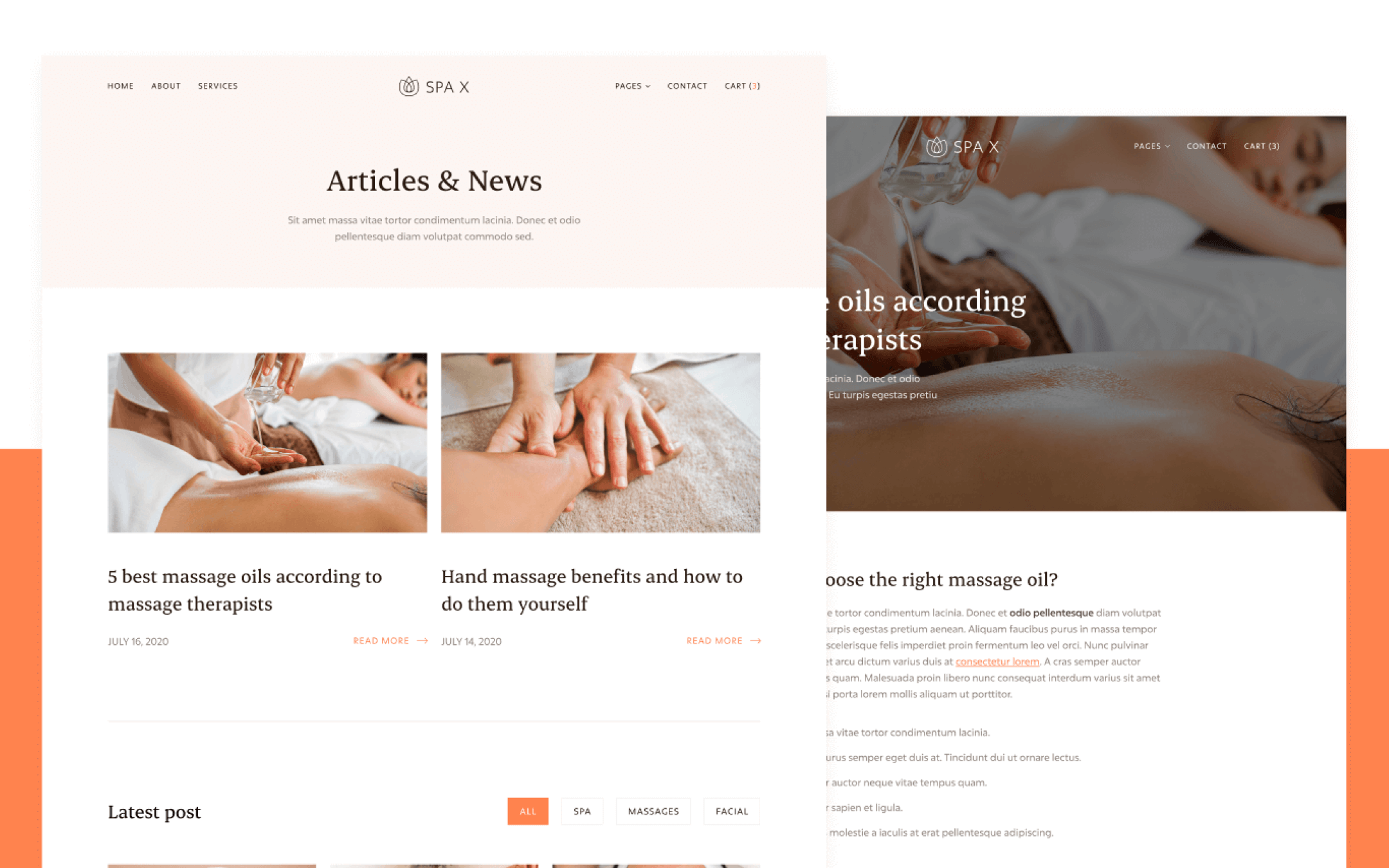 Spa X Template para Webflow