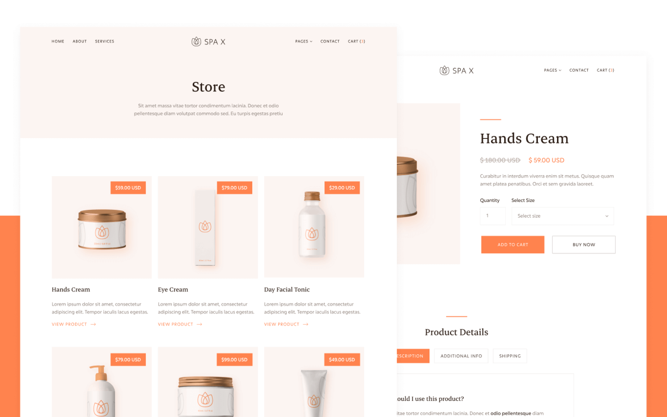 Spa X Template para Webflow