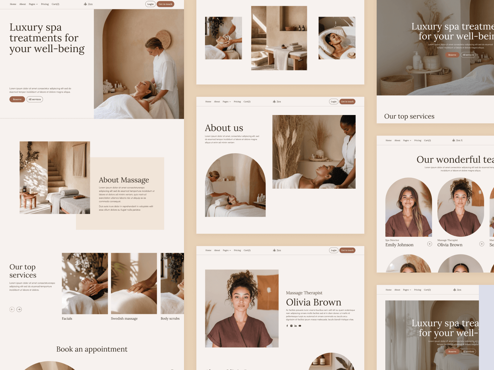 Plantilla de Terapias de Masaje para Sitio Web en Webflow