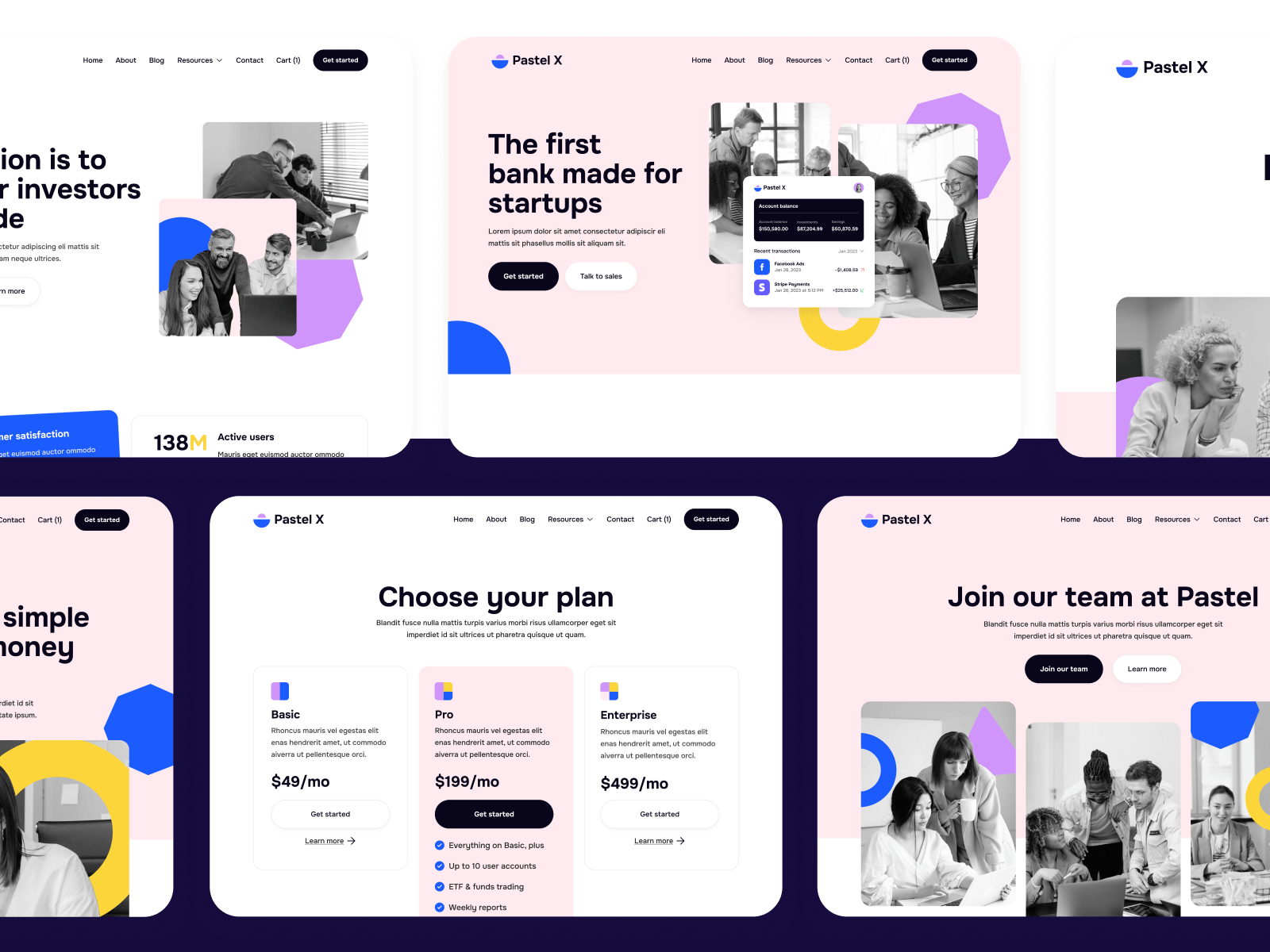 Plantilla para Webflow de Startup Colorida