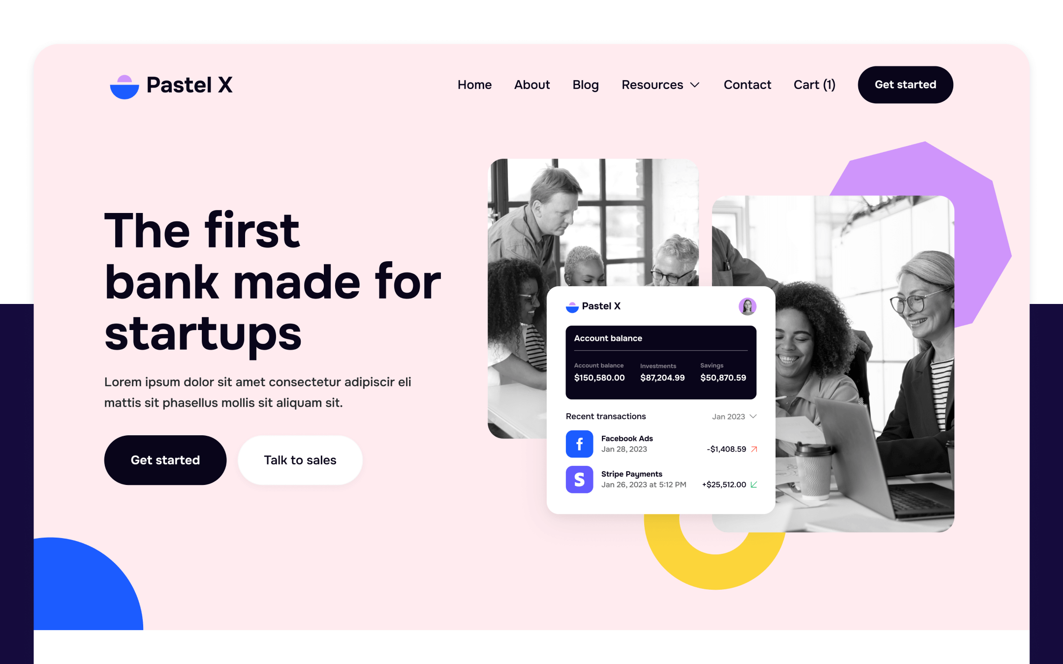 Plantilla de Startup Colorida para Webflow